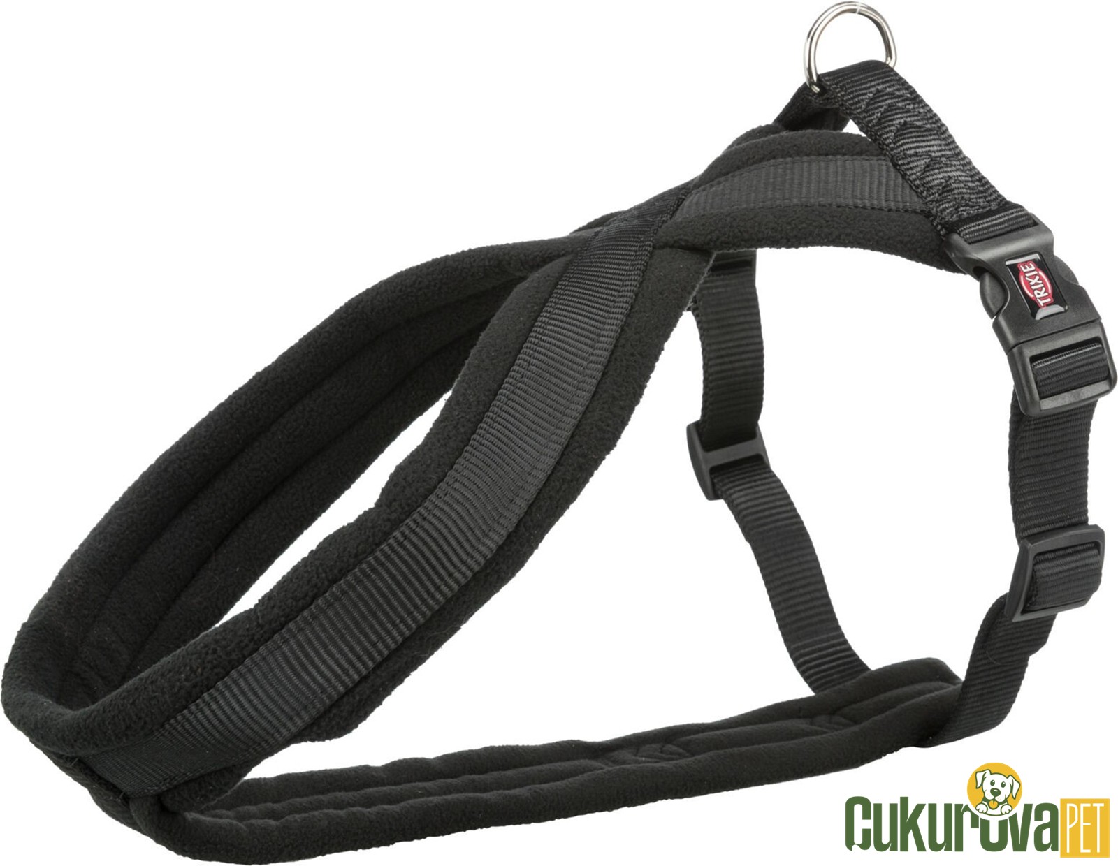 Trixie Premium Yürüyüş Köpek Göğüs Tasması L, Siyah, 60 x 100 Cm - 25 Mm
