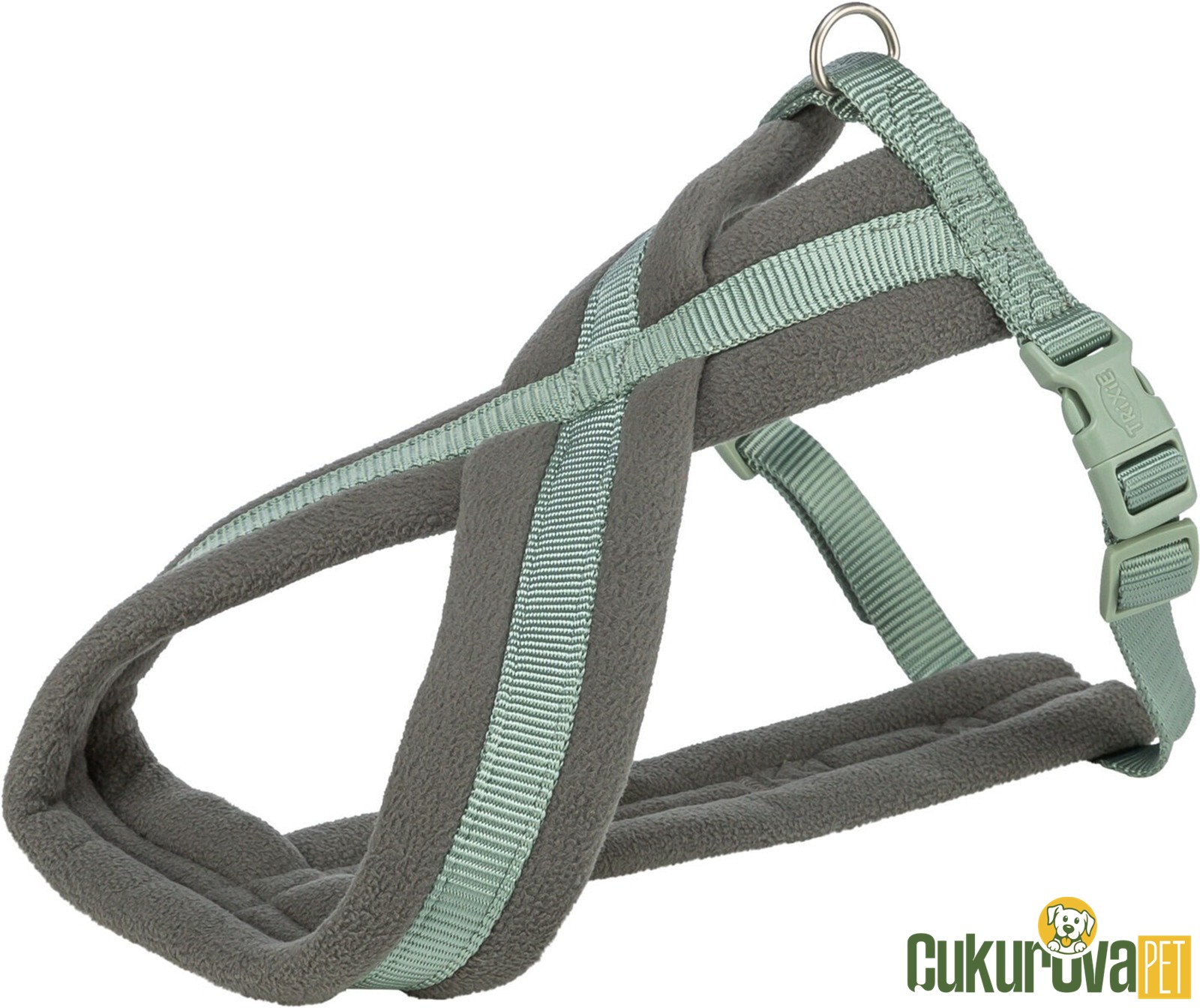Trixie Premium Yürüyüş Köpek Göğüs Tasması L, Adaçayı Yeşili, 60 x 100 Cm - 25 Mm