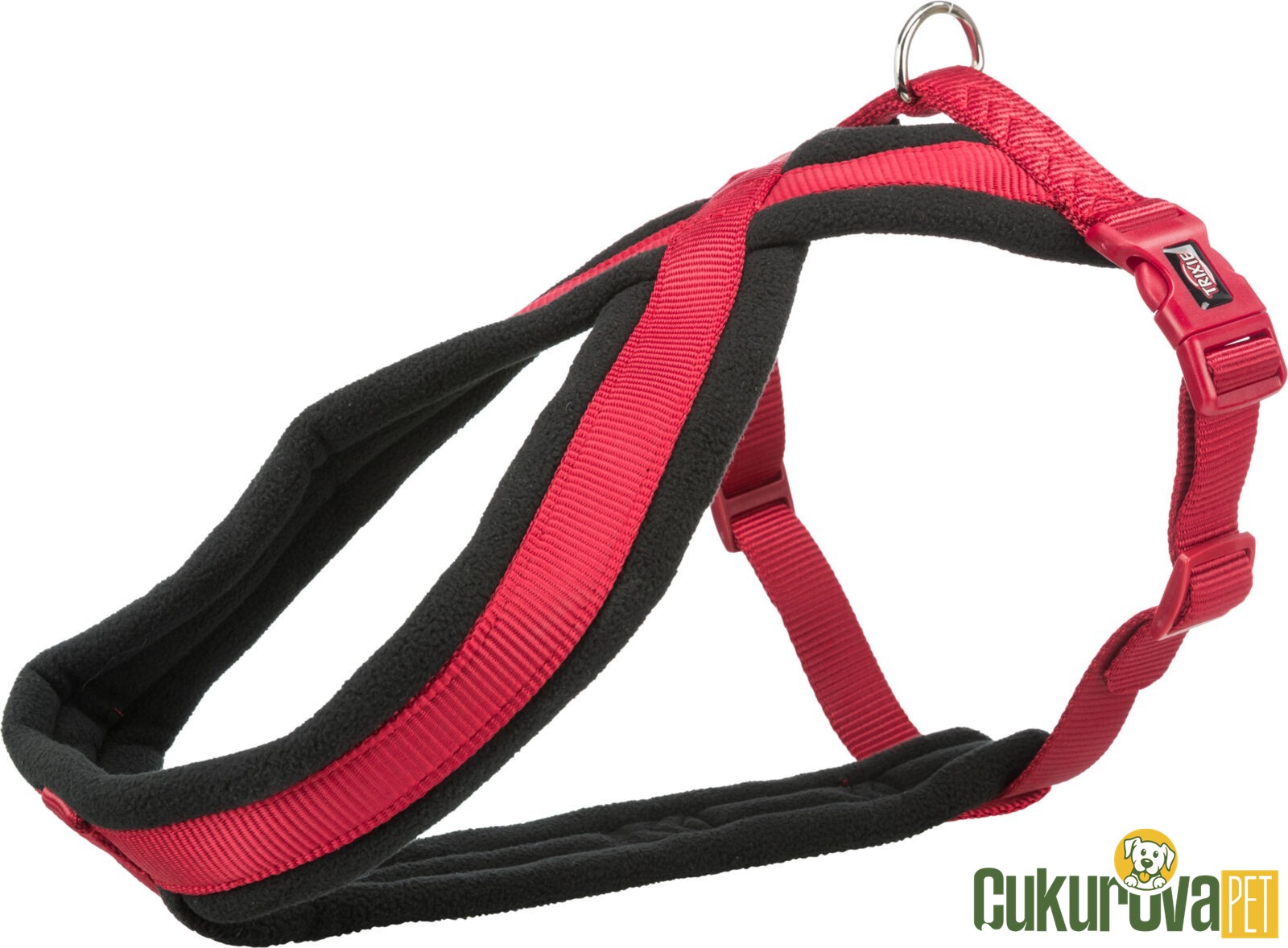 Trixie Premium Yürüyüş Köpek Göğüs Tasması L, Kırmızı, 60 x 100 Cm - 25 Mm
