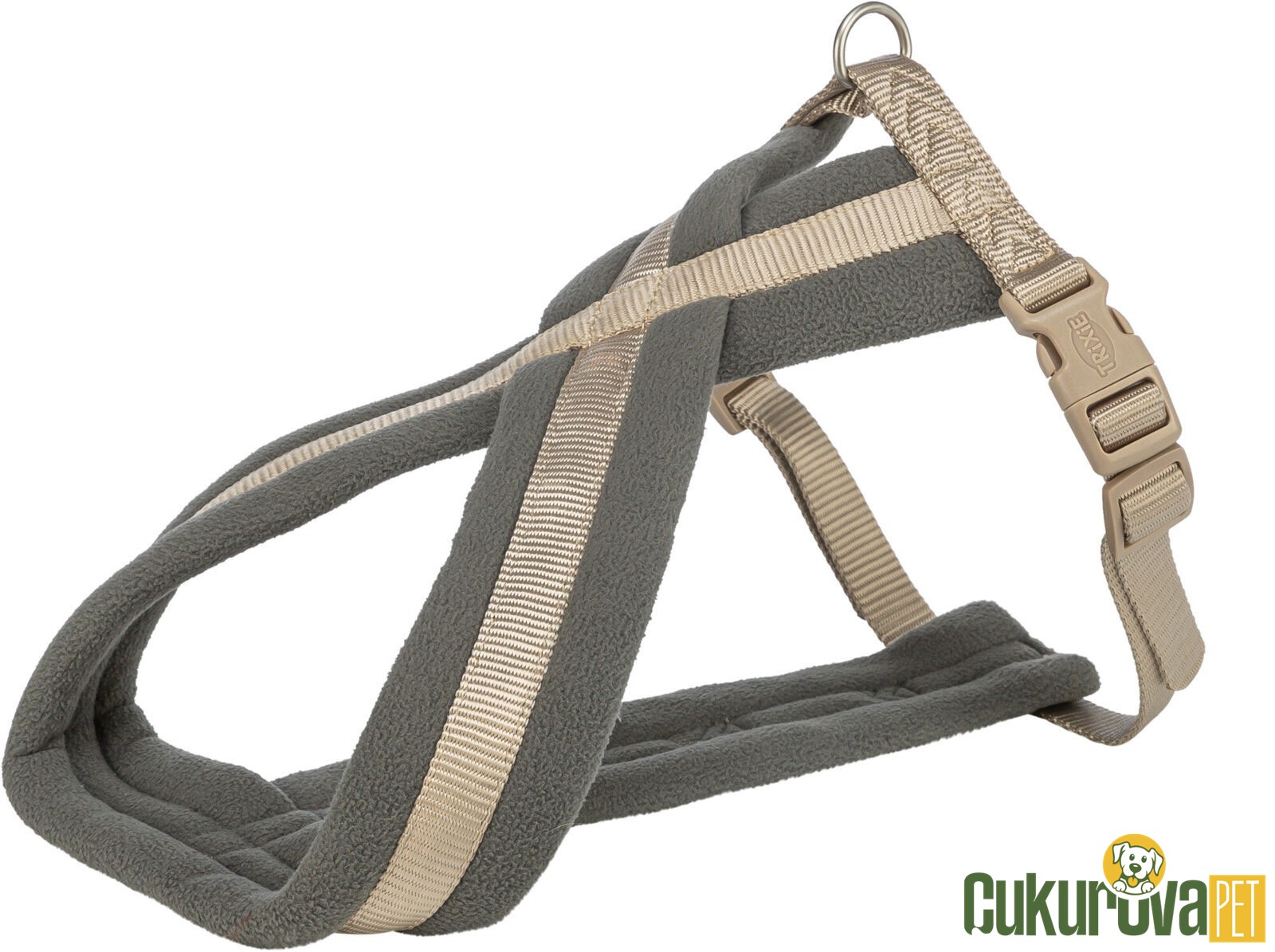 Trixie Premium Yürüyüş Köpek Göğüs Tasması M - L, Kum Beji, 50 x 90 Cm - 25 Mm