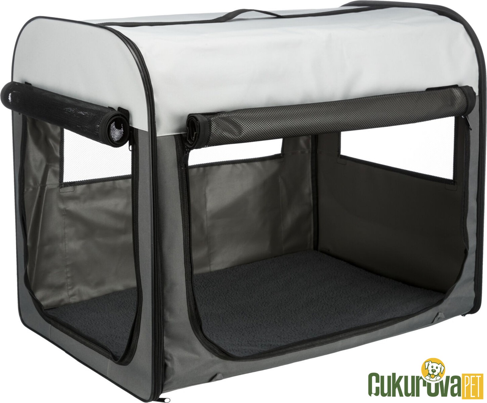 Trixie Kedi & Köpek Taşıma Çantası S, Koyu Gri - Açık Gri, 50 x 50 x 60 Cm