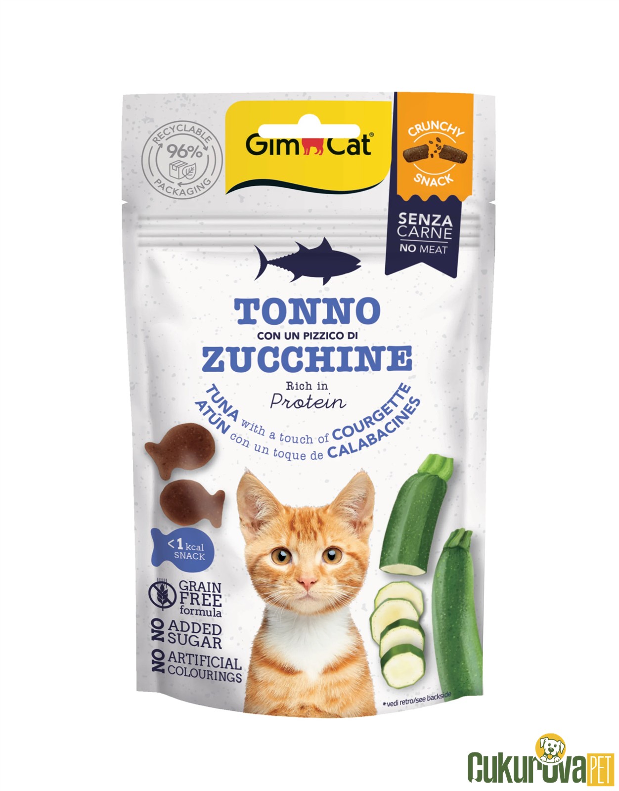 Gimcat Crunchy Ton Balıklı ve Kabaklı Kedi Ödül Maması 50 Gr