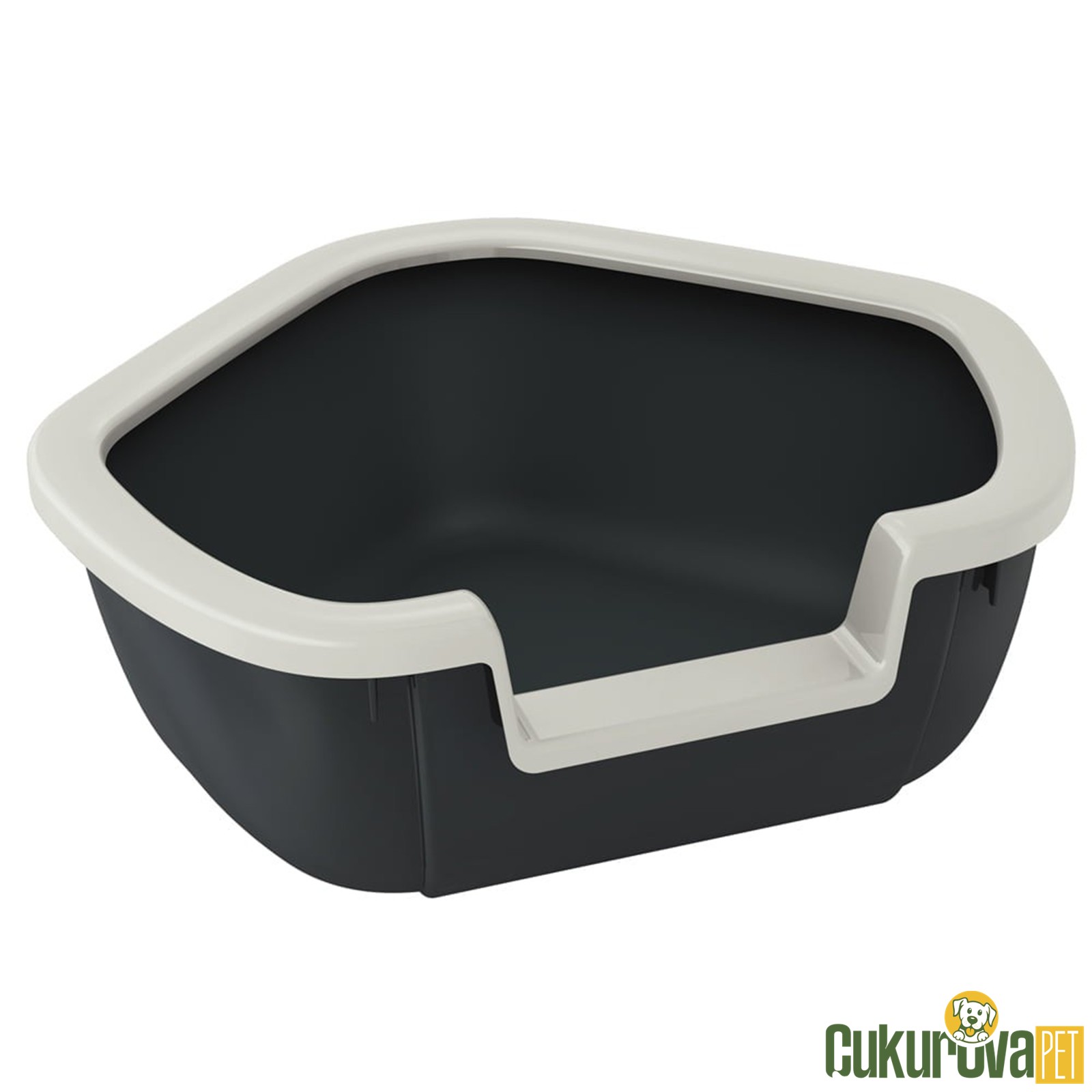 Ferplast Dama Köşe Kedi Açık Tuvaleti 57.5 x 51.5 x 22 Cm