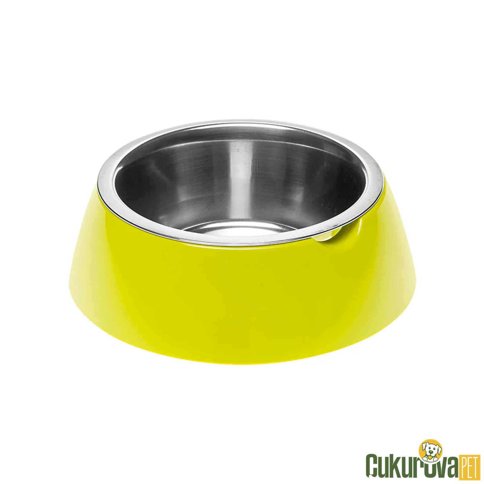 Ferplast Jolie Kedi & Köpek Çelik Mama ve Su Kabı L, Yeşil - 1.2 L