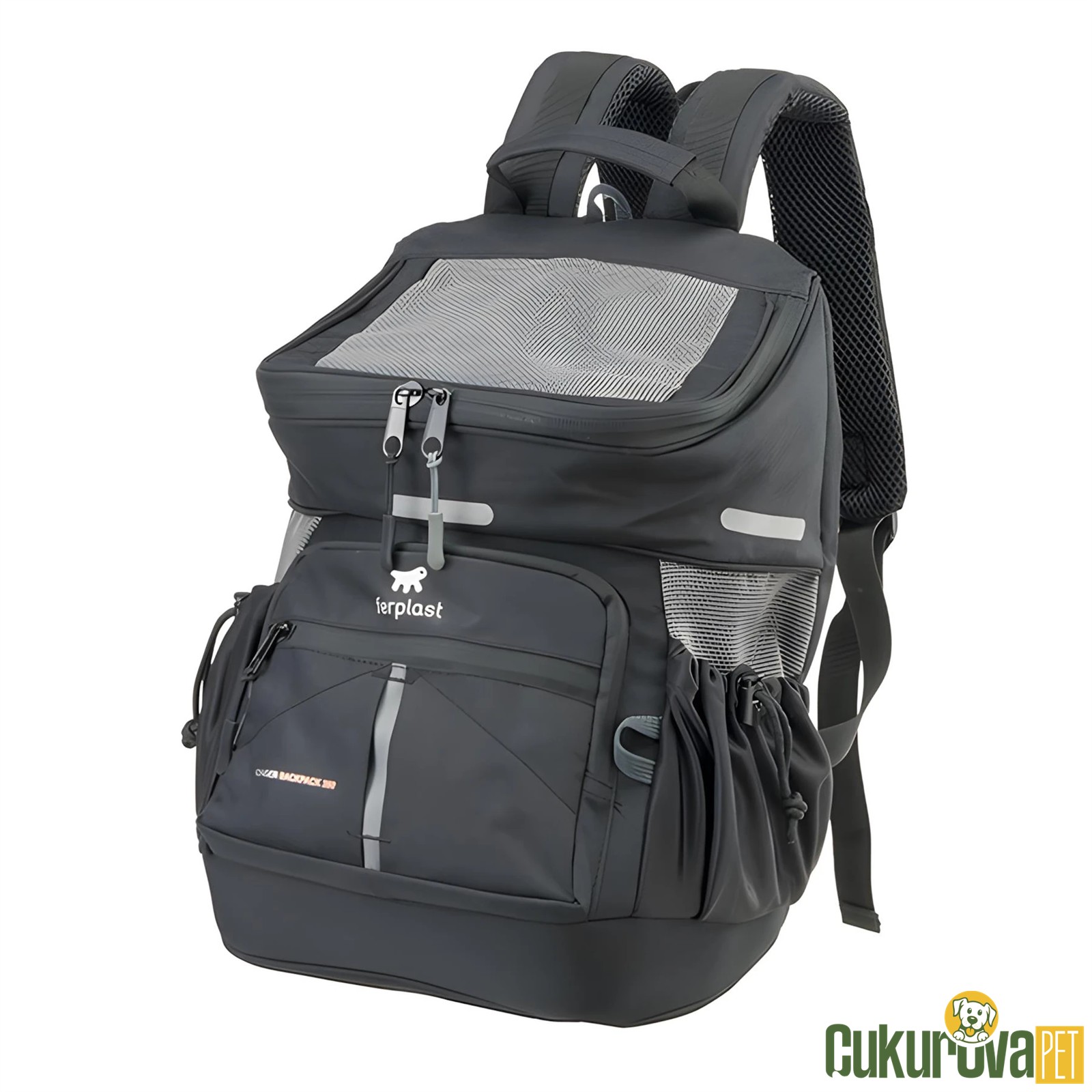 Ferplast Voyager 350 Kedi & Köpek Taşıma Çantası Siyah - 29 x 21 x 36 Cm