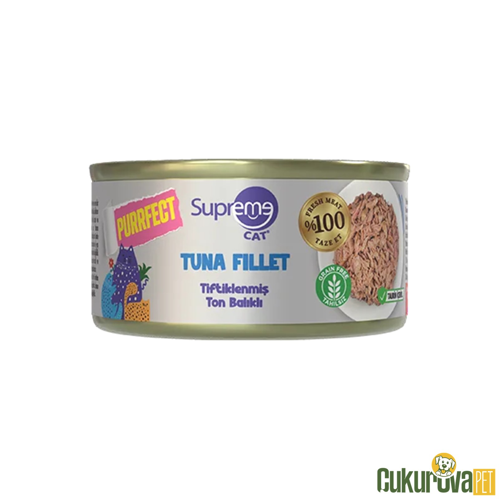 Supreme Tiftiklenmiş Ton Balıklı Yetişkin Kedi Konservesi 70 Gr