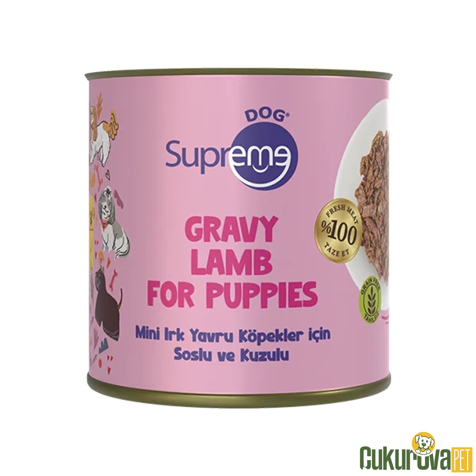 Supreme Soslu Ve Kuzulu Mini Irk Yavru Köpek Konservesi 200 Gr