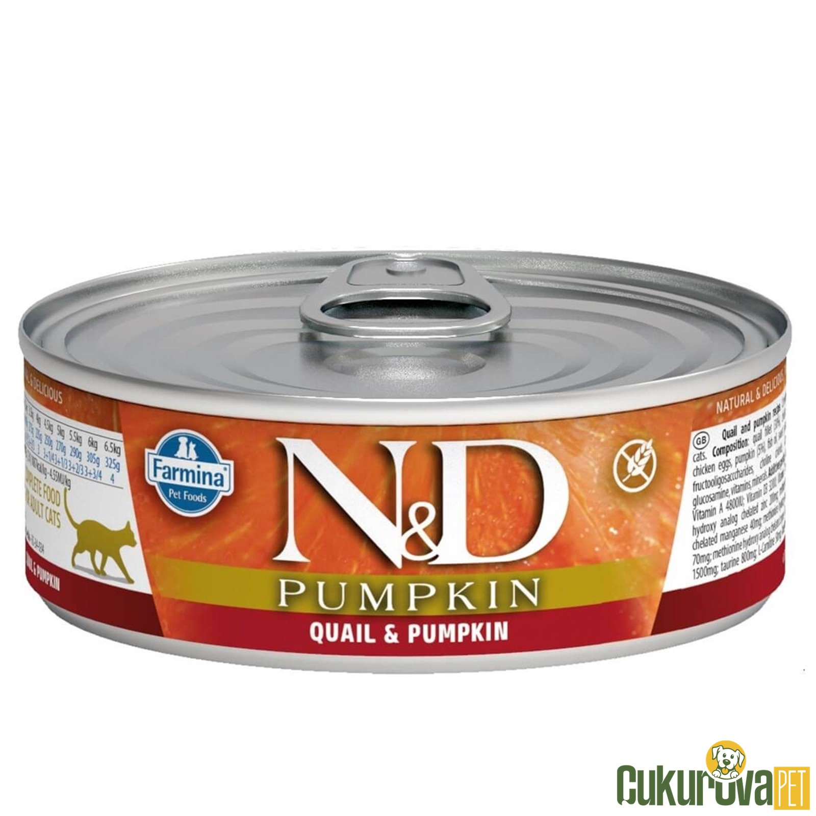 N&D Pumpkin Bal Kabaklı Ve Bıldırcınlı Yetişkin Kedi Yaş Maması 70 Gr