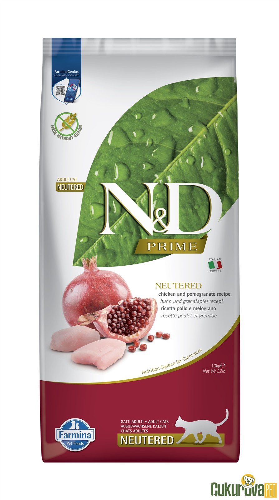 N&D Prime Tavuklu Ve Narlı Kısırlaştırılmış Kedi Maması 10 Kg