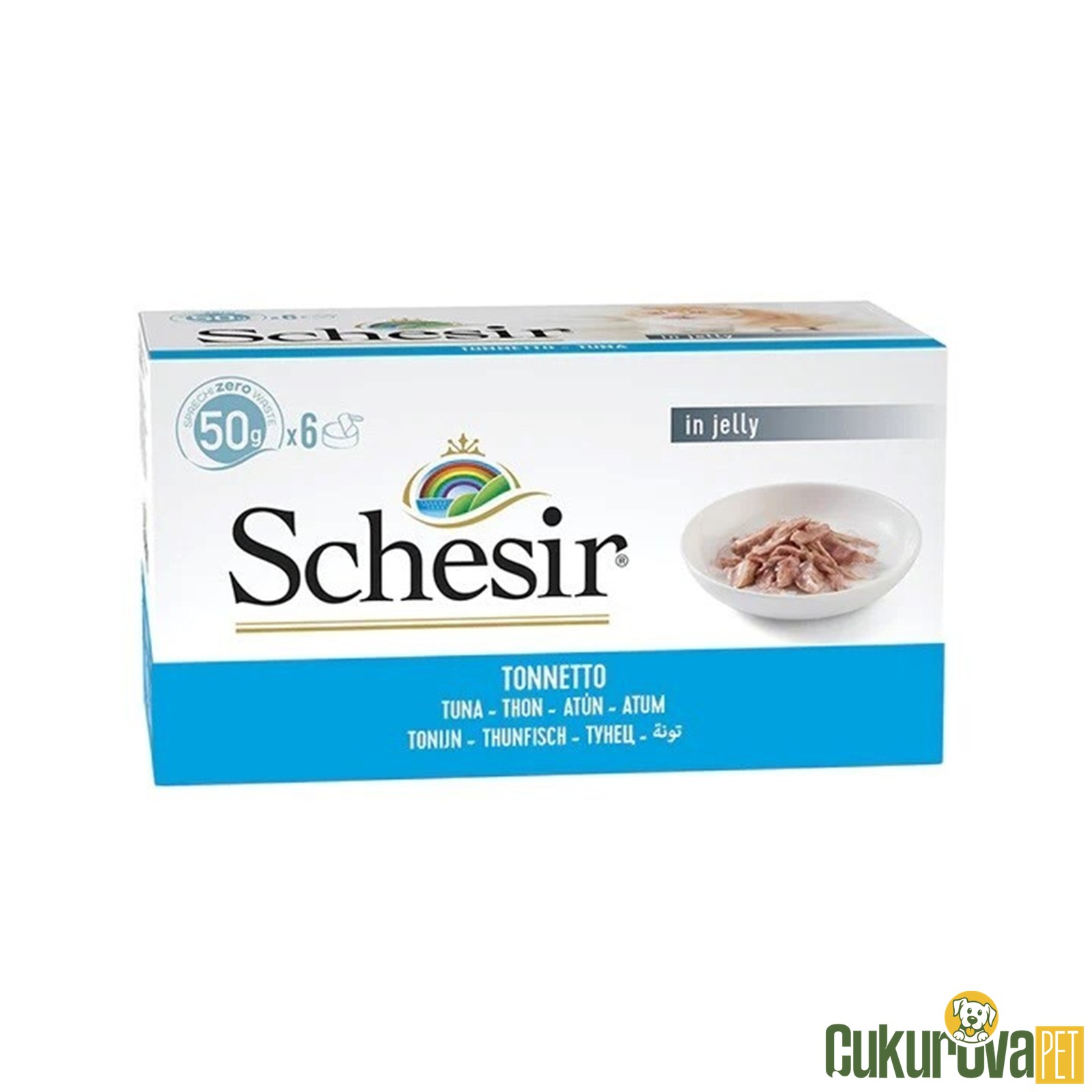 Schesir Ton Balıklı Jöleli Yetişkin Kedi Konservesi 6 x 50 Gr