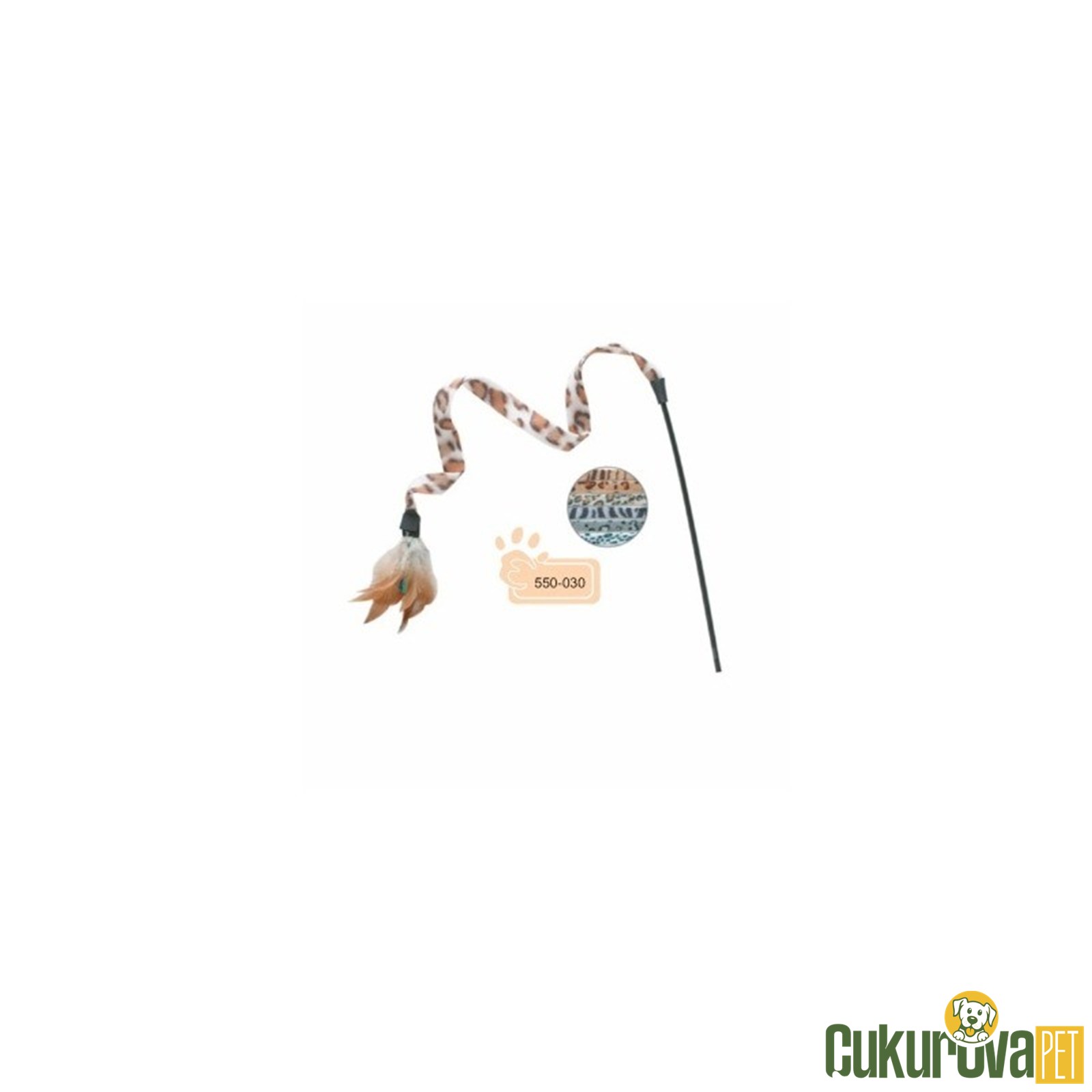 Eastland Tüylü Ve Leopar Desenli Olta Kedi Oyuncağı 70 Cm