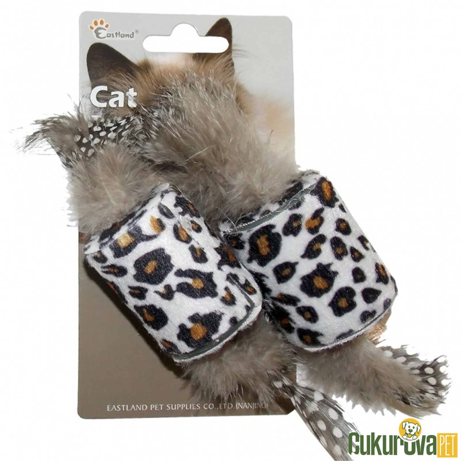 Eastland Tüylü Peluş Leopar Kedi Oyuncağı 4.6 Cm - 2 Adet