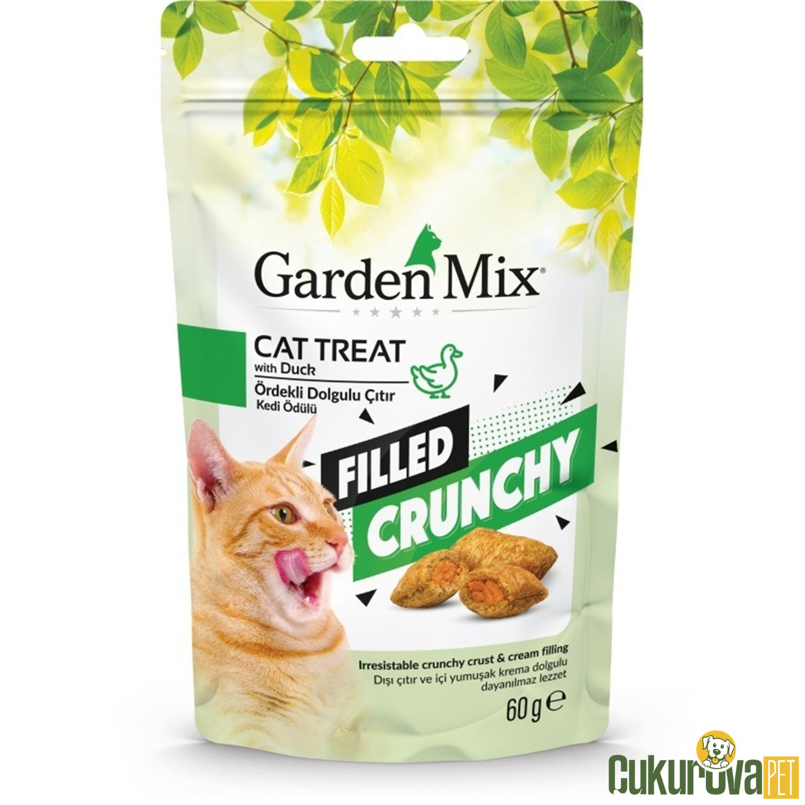 Gardenmix Ördekli İçi Dolgulu Kedi Ödül Maması 60 Gr