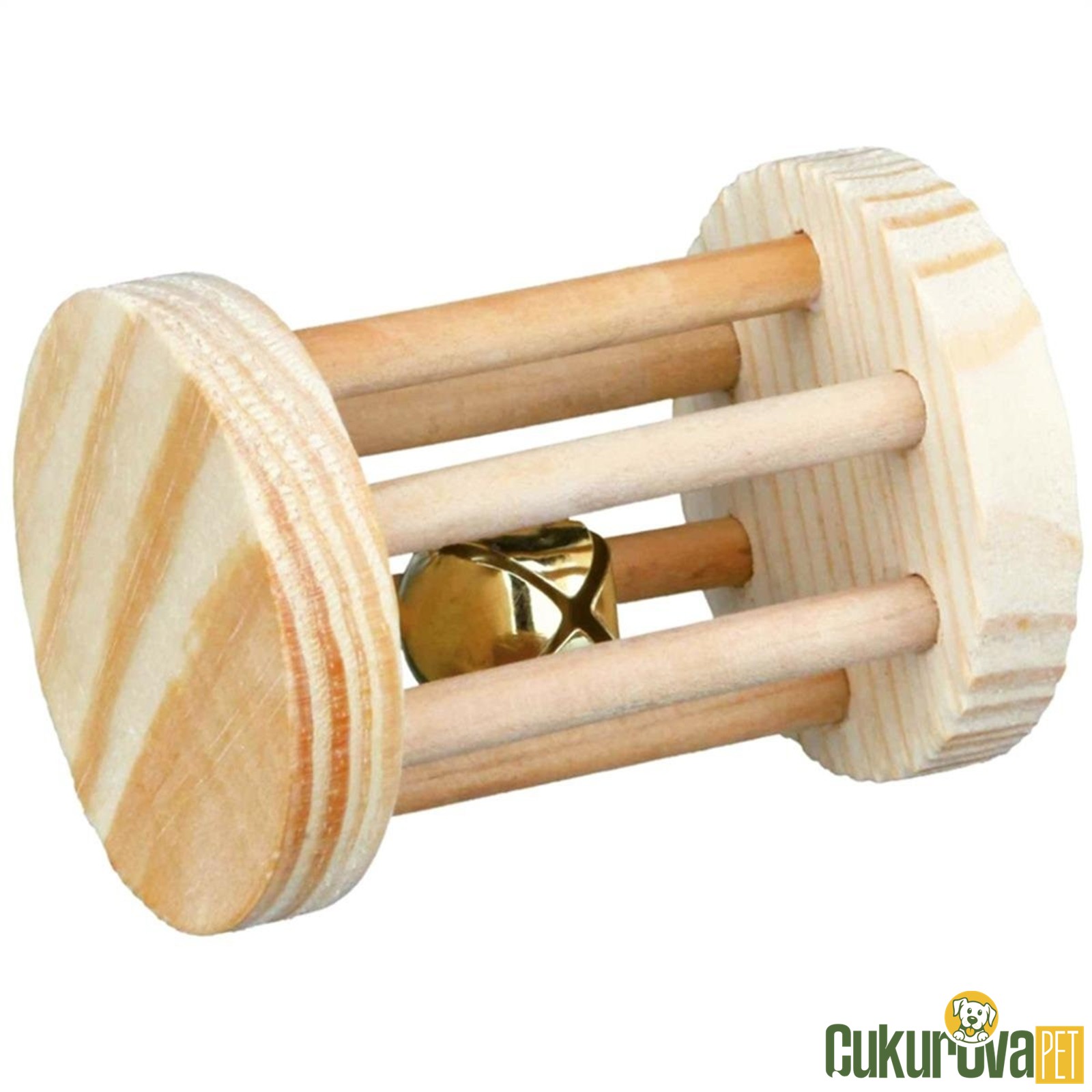 Karlie Çıngıraklı Ahşap Kemirgen Oyuncağı 7 x 5 Cm