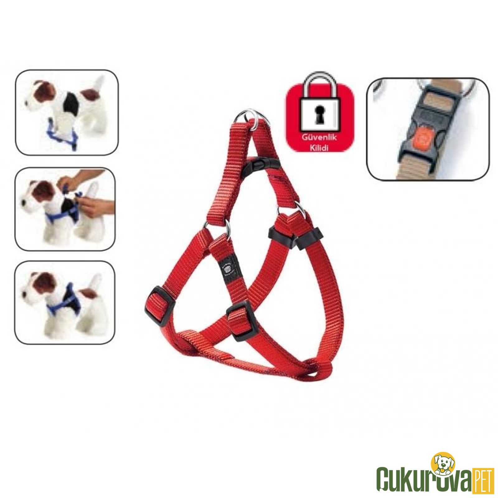 Karlie Köpek Göğüs Tasması Kırmızı M 40 - 70 Cm