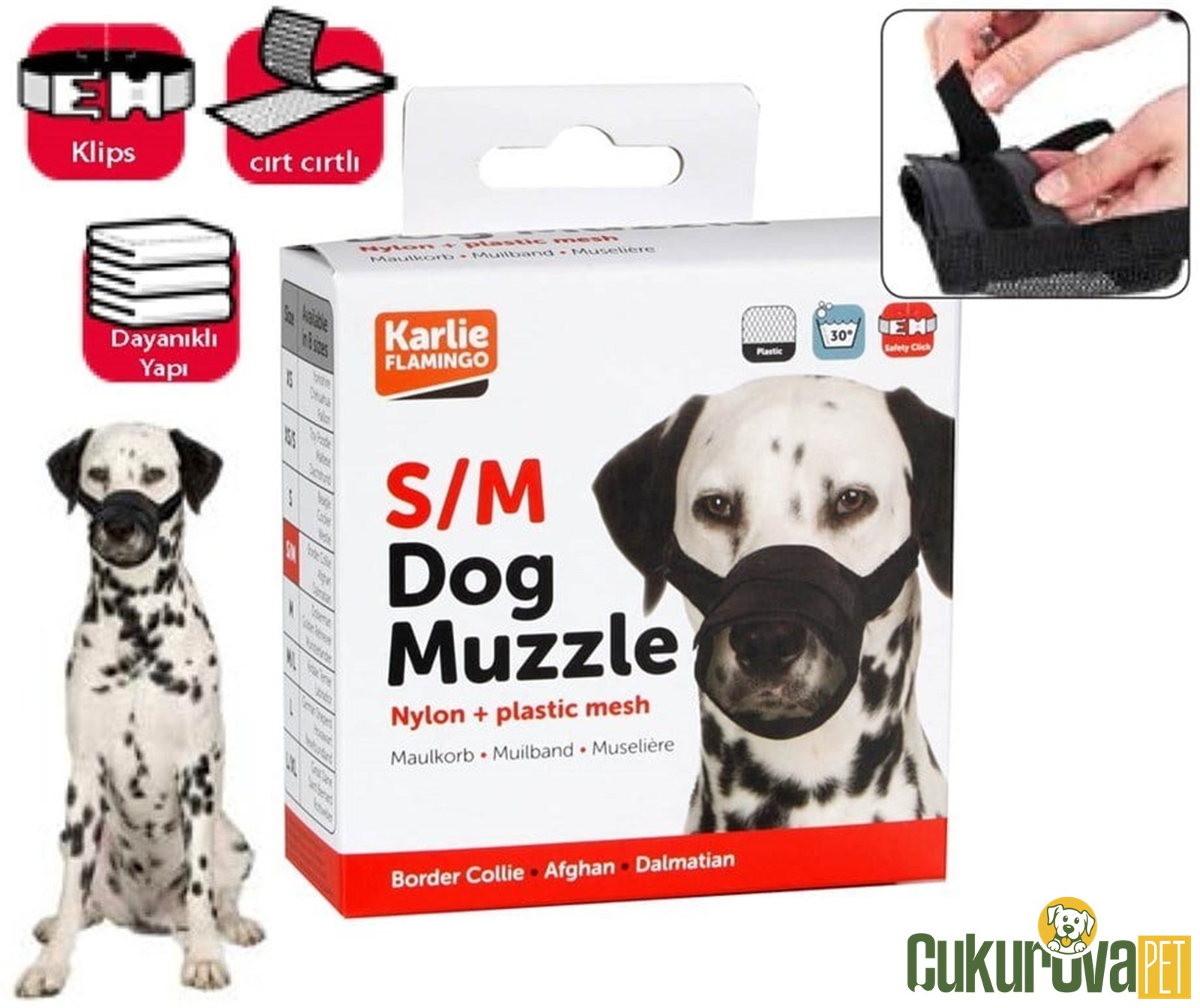 Karlie Soft Köpek Ağızlığı Siyah S / M - 37 - 65 Cm