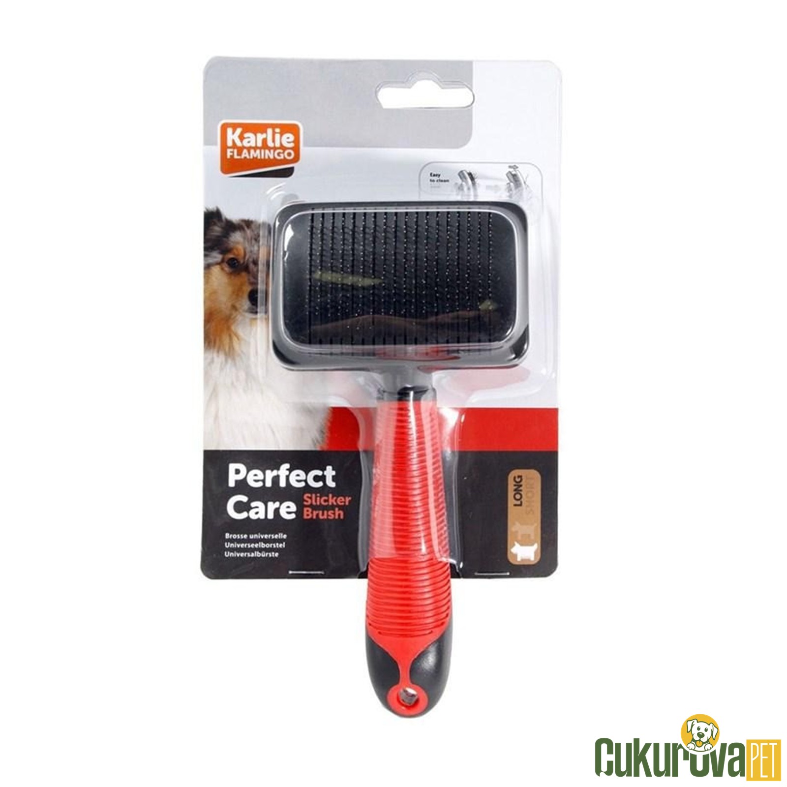 Karlie Pro Kendini Temizleyen Kedi & Köpek Fırçası 18 x 8.5 x 5 Cm