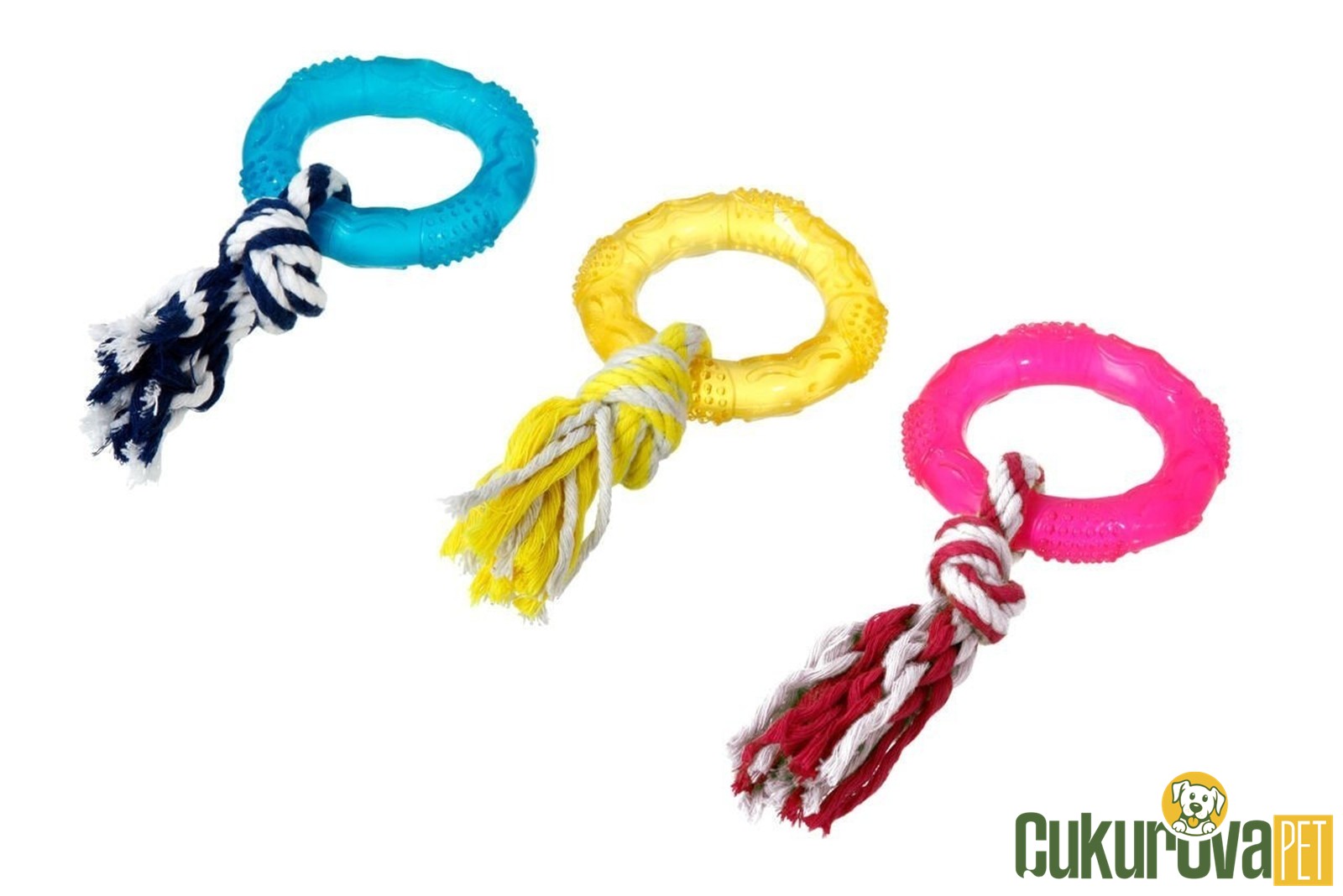 Karlie Stres Halkası ve Diş İpi Köpek Oyuncağı Karışık Renkli - 8 Cm