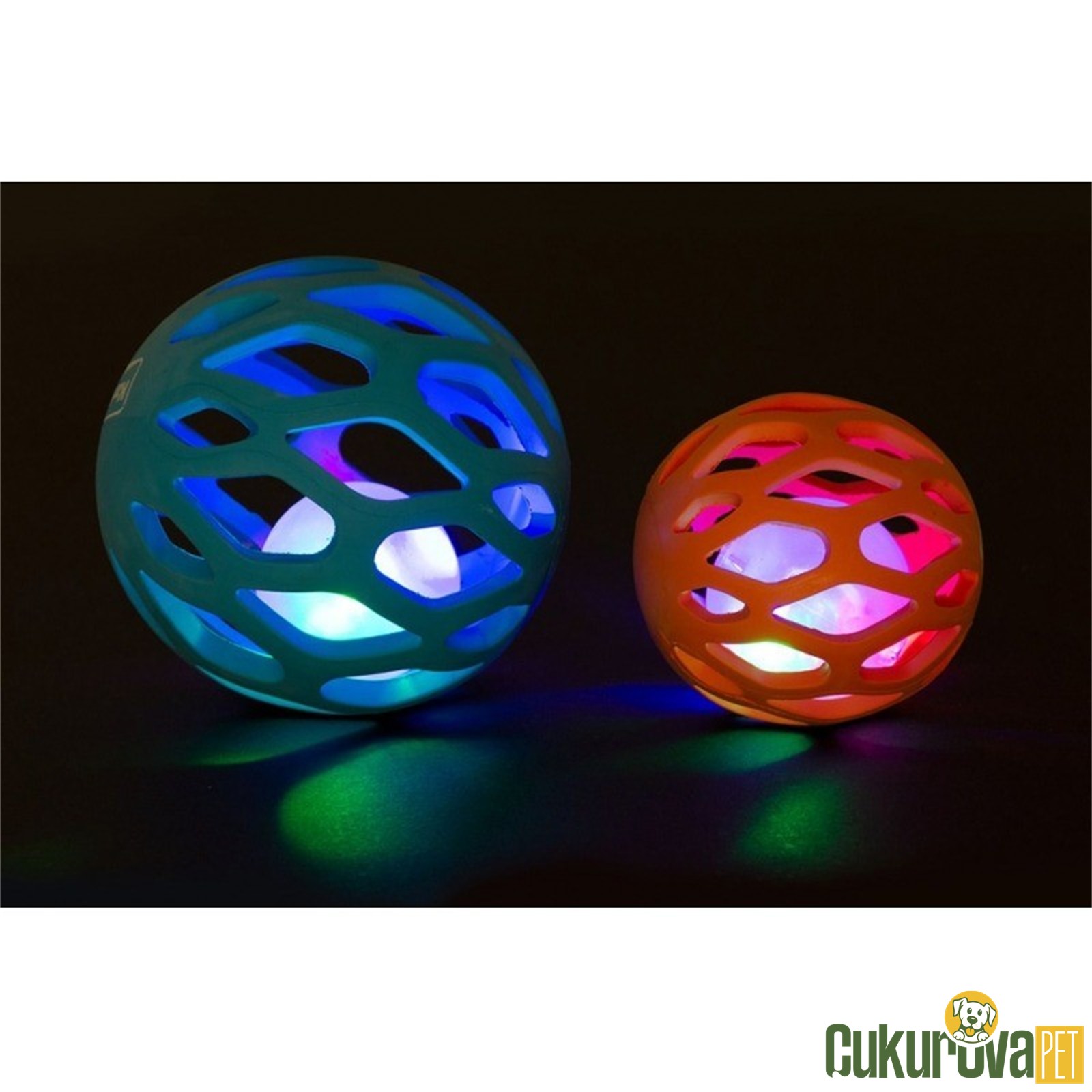 Karlie Kauçuk Led Lambalı Köpek Top Oyuncağı 8 Cm