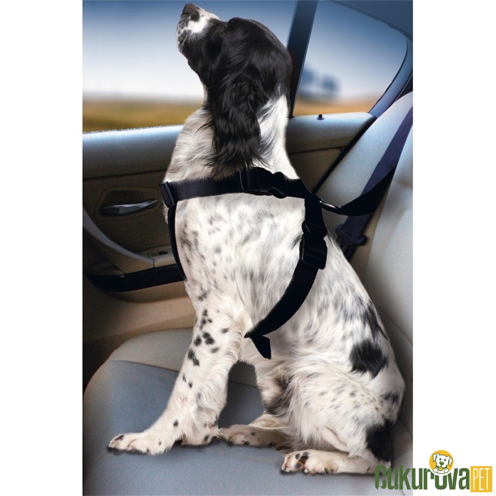 Karlie Köpek Araç İçi Göğüs Tasması Siyah - 68 - 86 Cm