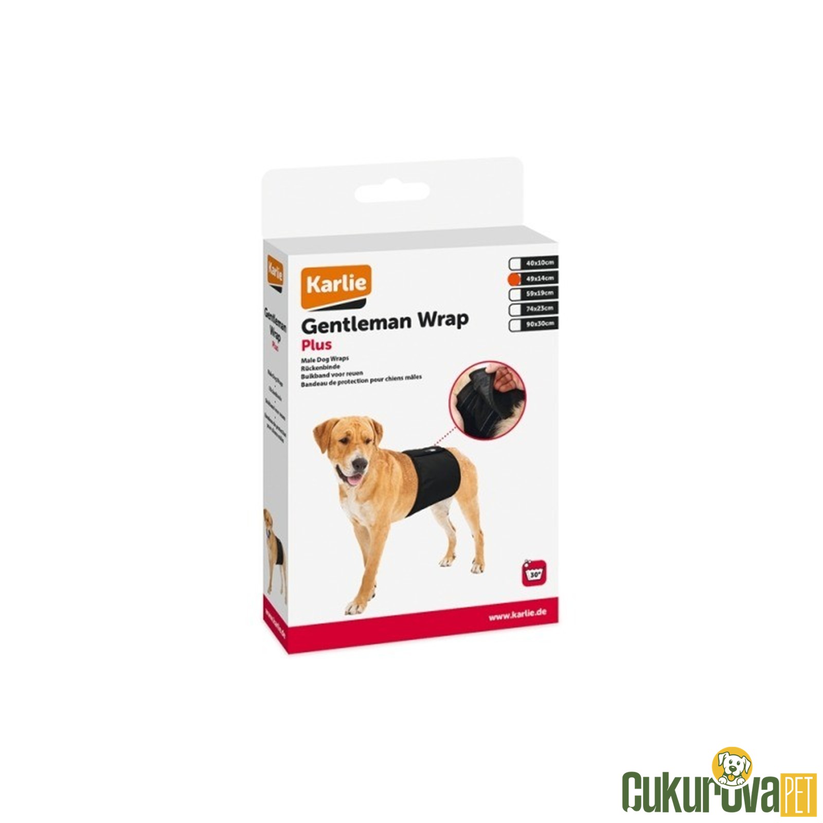 Karlie İnkontinans Bandı Erkek Köpek Alt Bezi 49 x 14 Cm