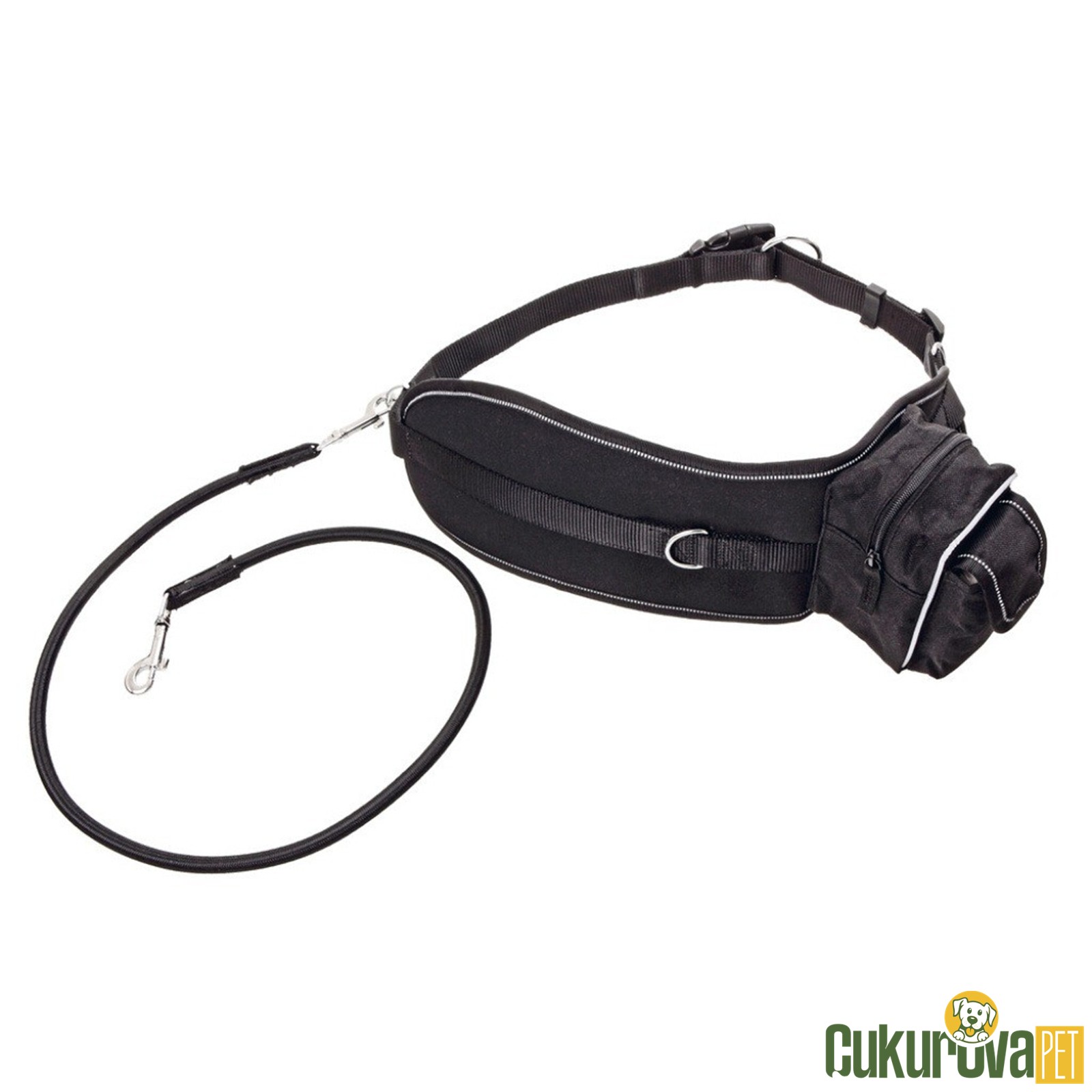 Karlie Eller Serbest Köpek Gezdirme Kayışı Siyah - 1 M