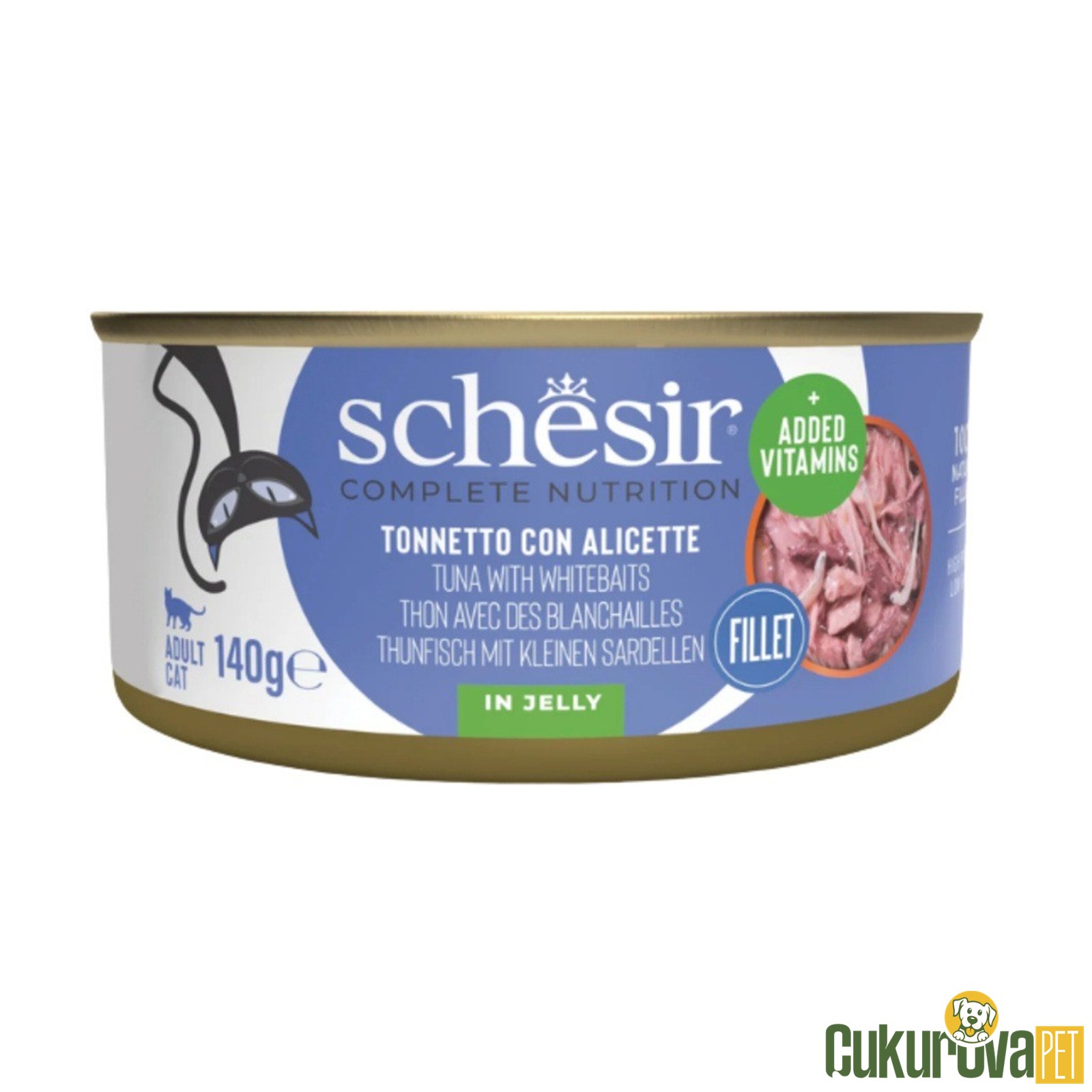 Schesir Ton Balıklı Ve Ringa Balıklı Yetişkin Kedi Yaş Maması 140 Gr