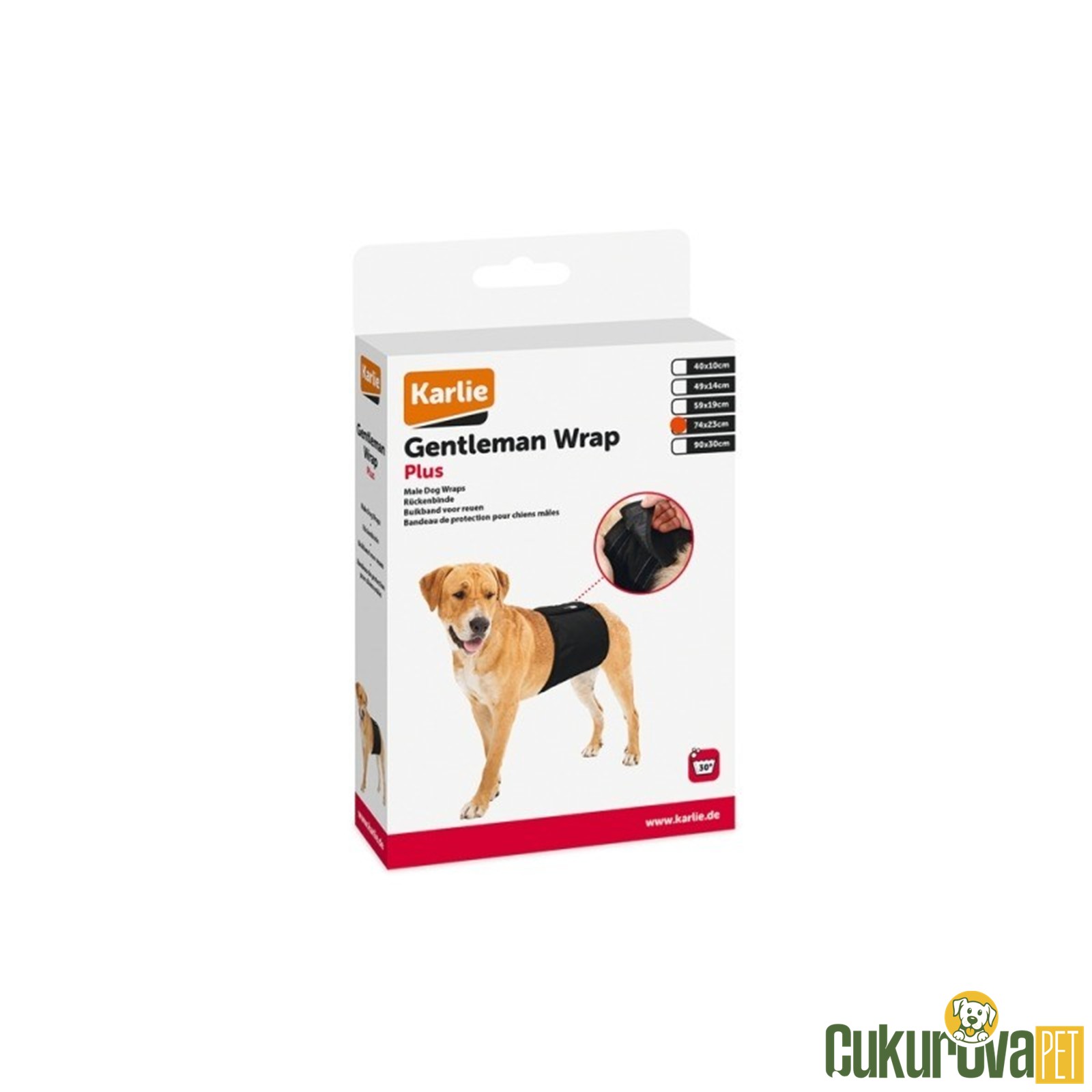 Karlie İnkontinans Bandı Erkek Köpek Alt Bezi 74 x 23 Cm
