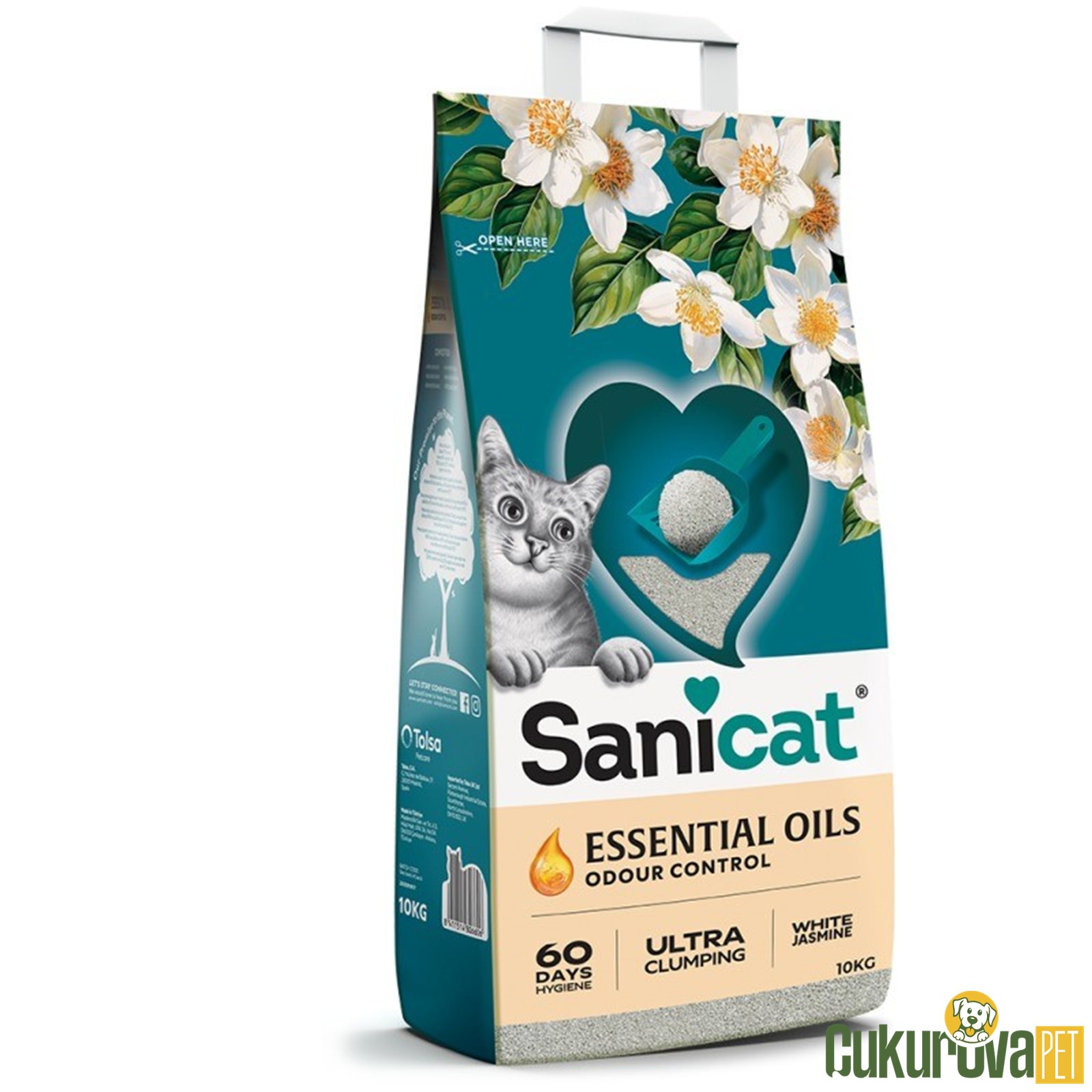 Sanicat Essential Oils Yasemin Kokulu Kedi Kumu 10 Kg