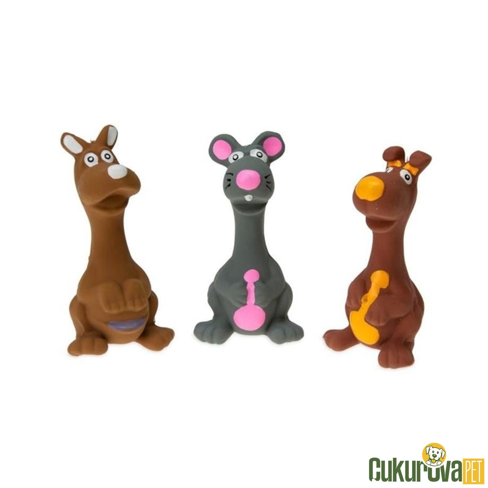 Karlie Latex Düdüklü Köpek Oyuncağı Karışık Renkli - 10 Cm