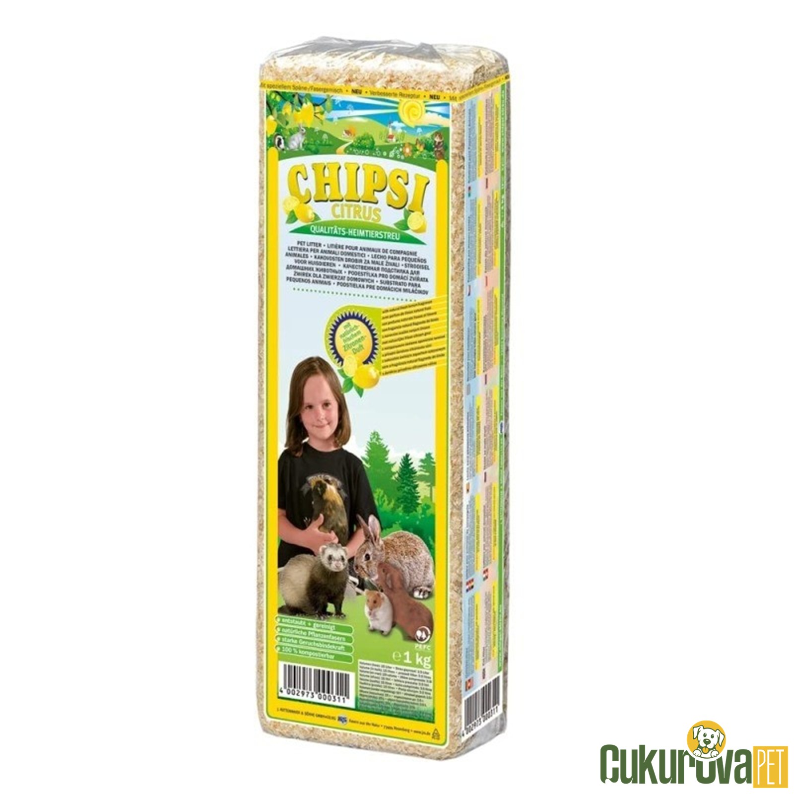 Chipsi Limonlu Kemirgen Talaşı 15 L