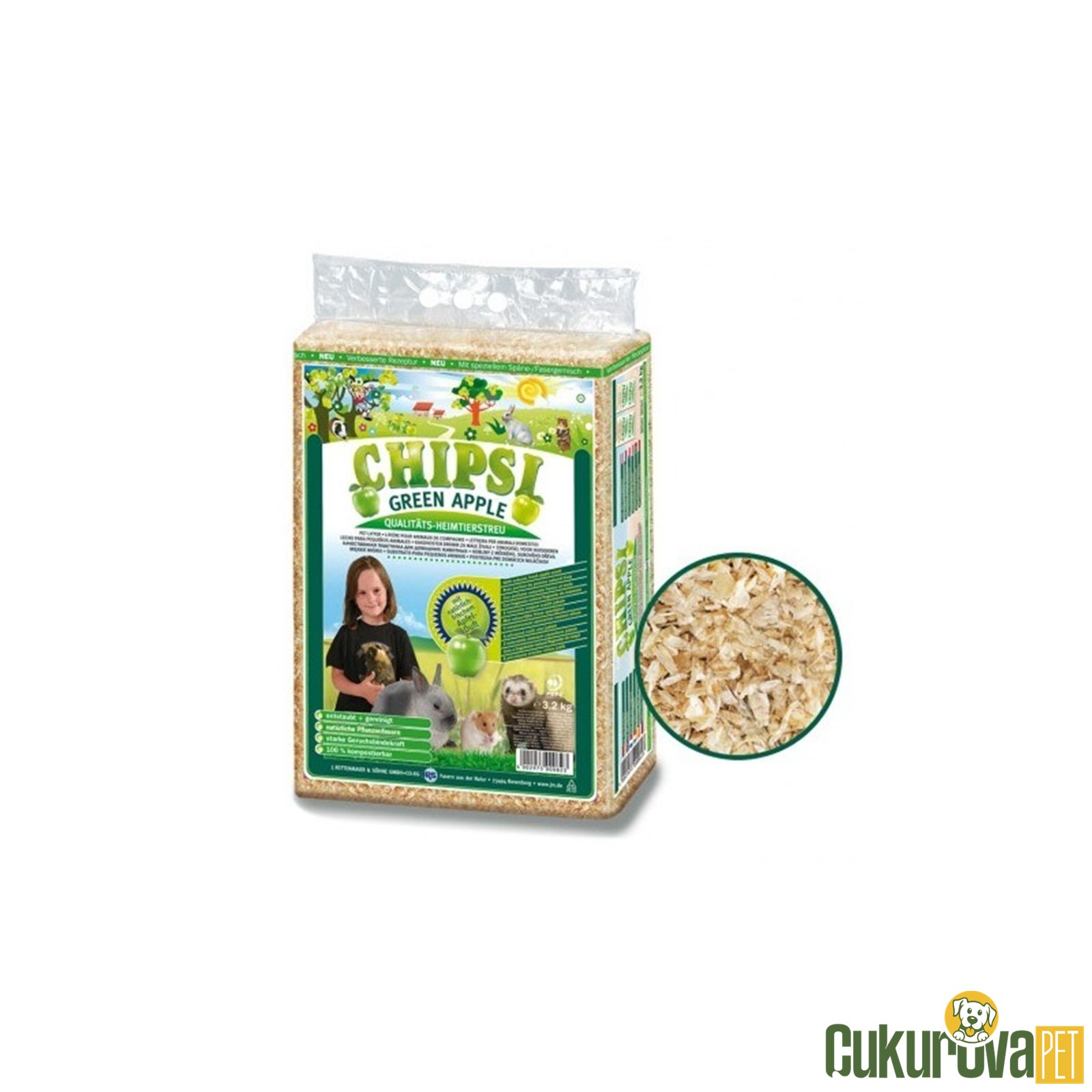 Chipsi Elmalı Kemirgen Talaşı 60 L