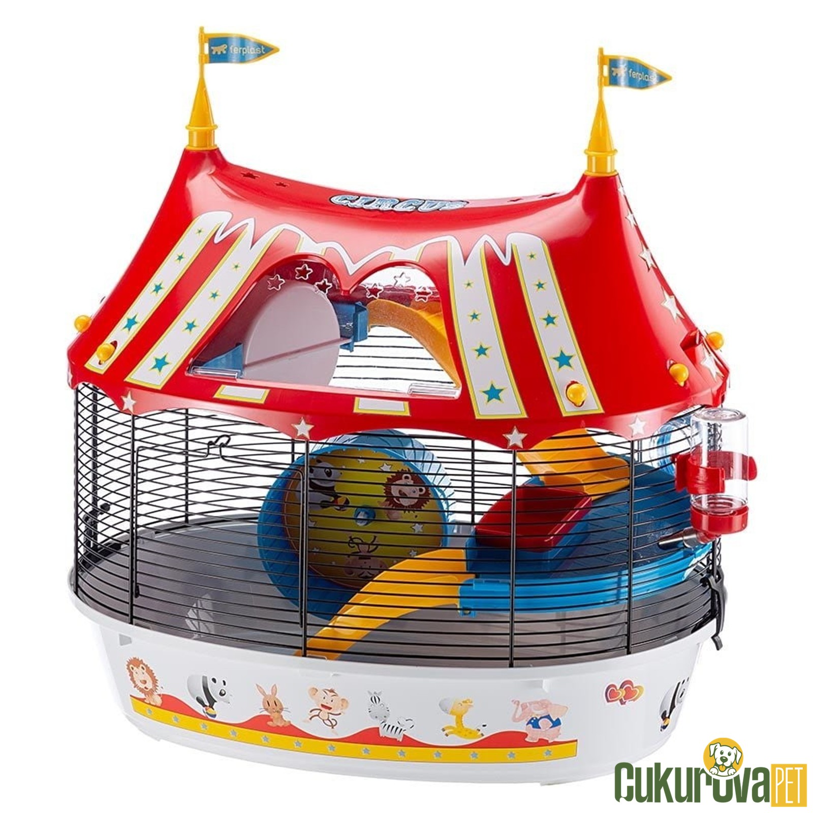 Ferplast Circus Fun Hamster Kafesi Siyah - 49 x 34 x 42 Cm