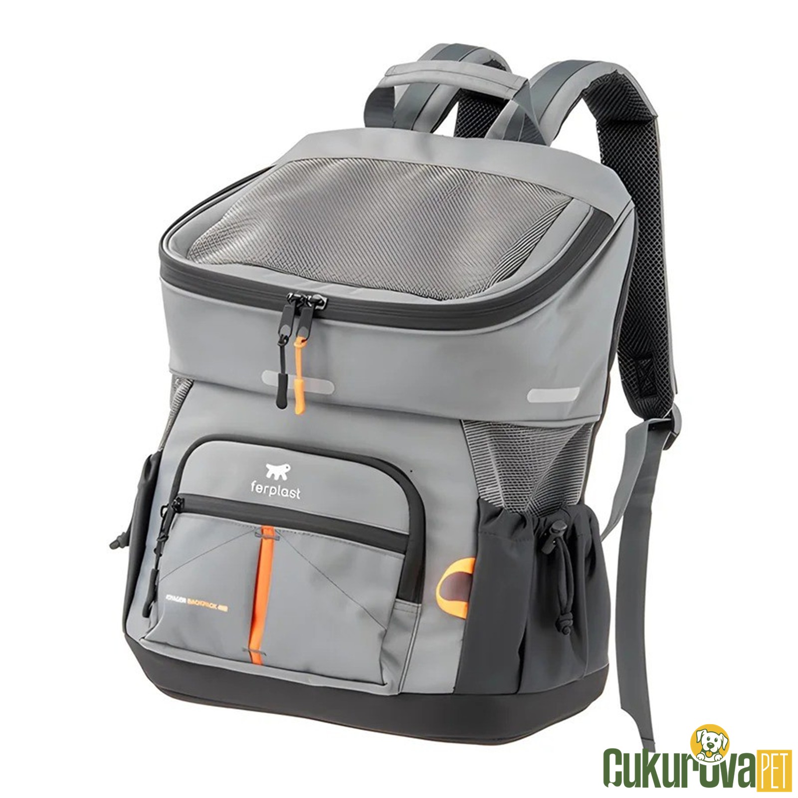 Ferplast Voyager 400 Kedi & Köpek Taşıma Çantası Gri - 33 x 23 x 41 Cm