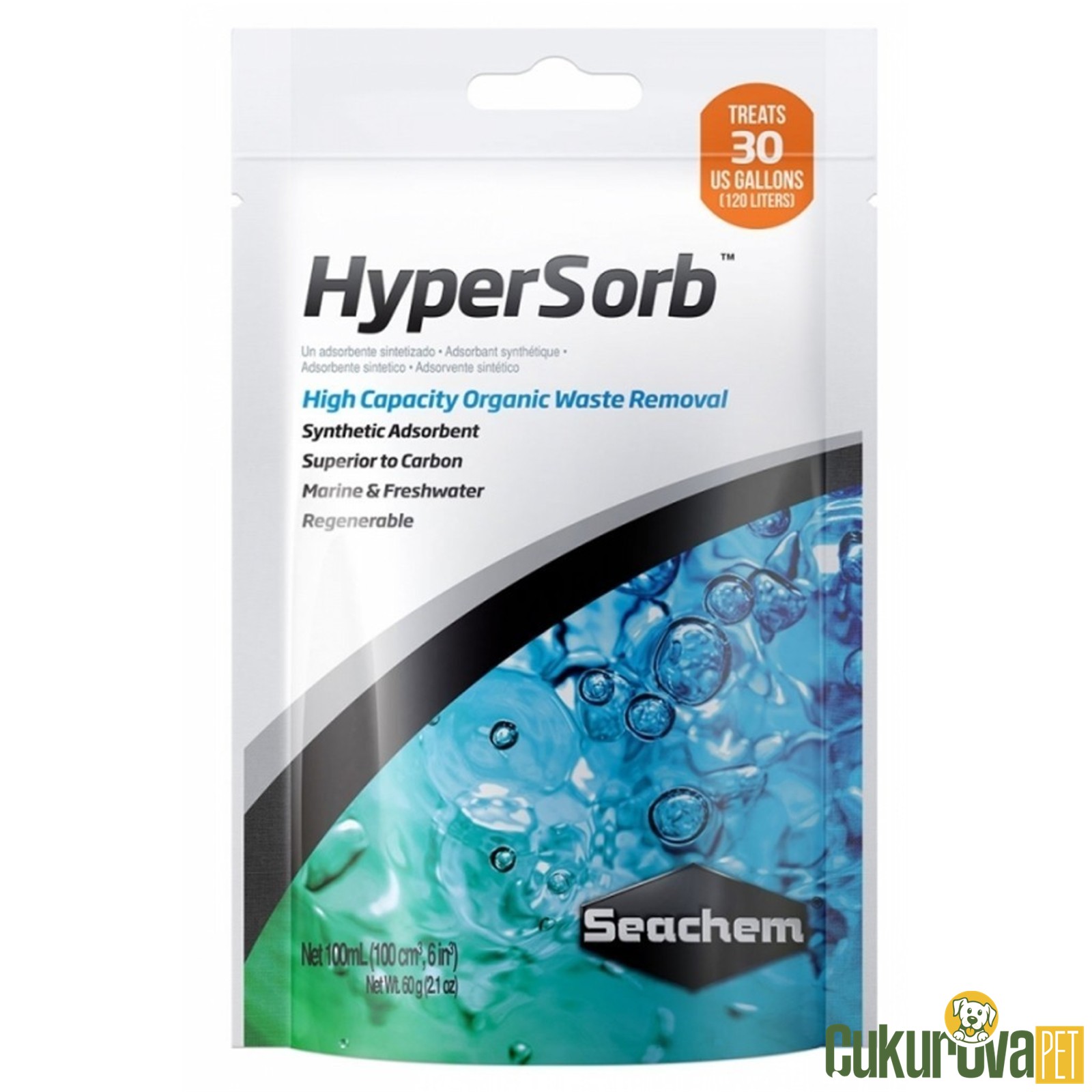 Seachem Hypersorb Kimyasal Filtre Malzemesi 100 Ml - 60 Gr