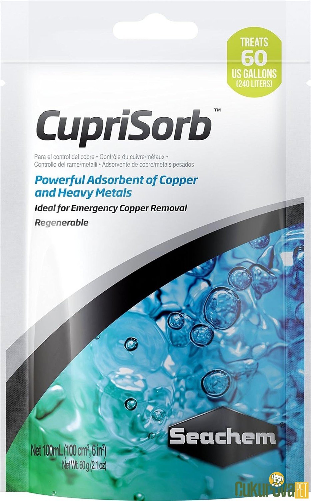 Seachem CupriSorb Kimyasal Filtre Malzemesi 100 Ml - 60 Gr