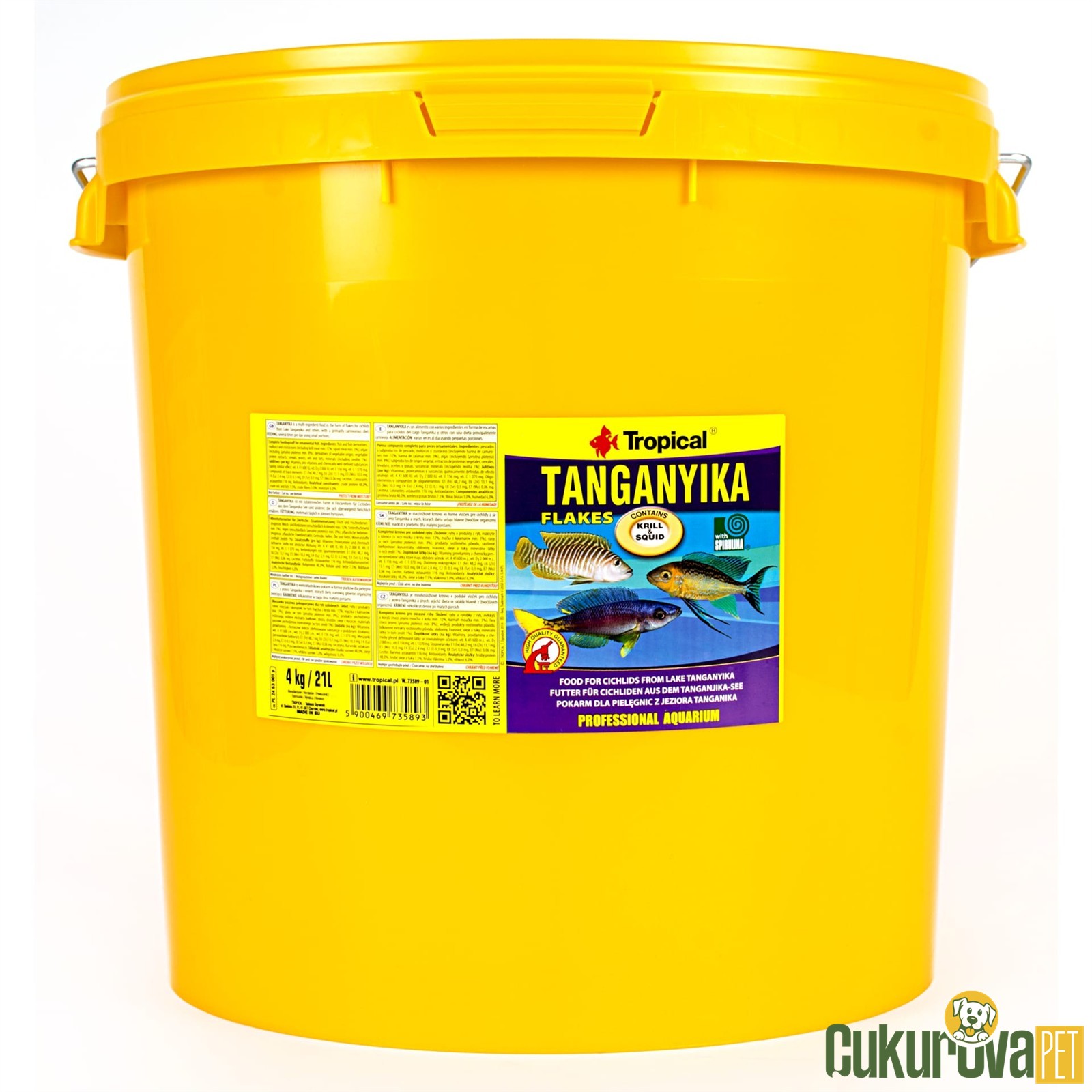 Tropical Tanganyika Flakes Pul Yem 21 L - 4 Kg