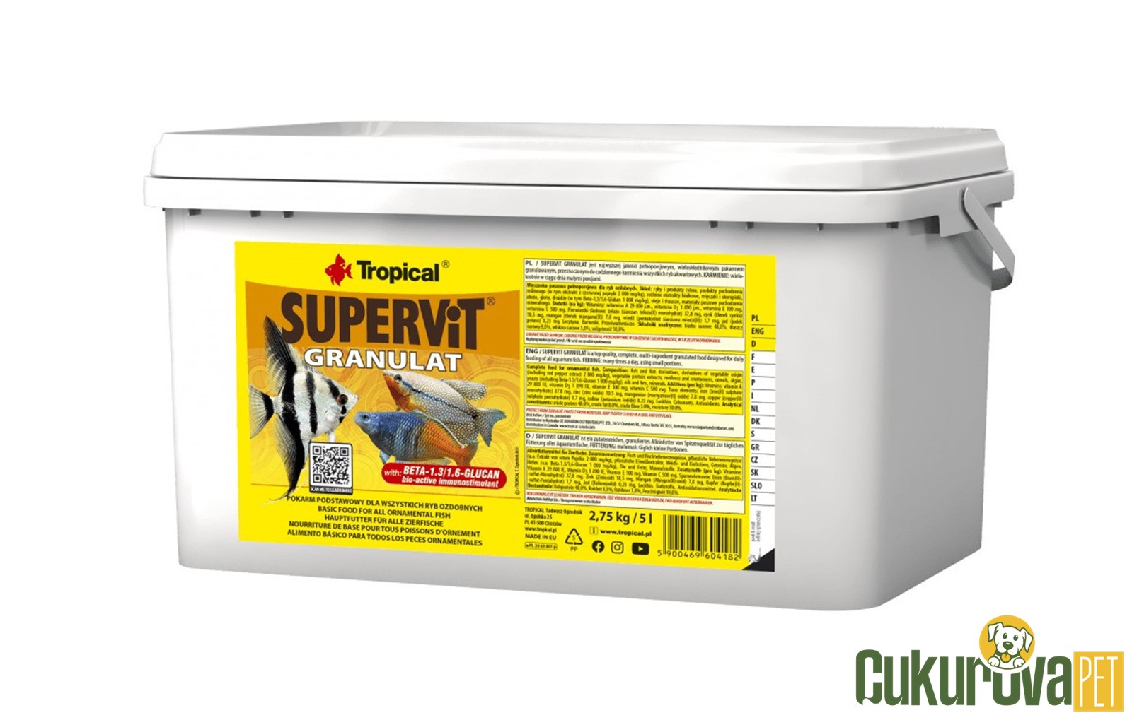 Tropical Supervit Granulat Granül Yem 5 L - 2750 Gr
