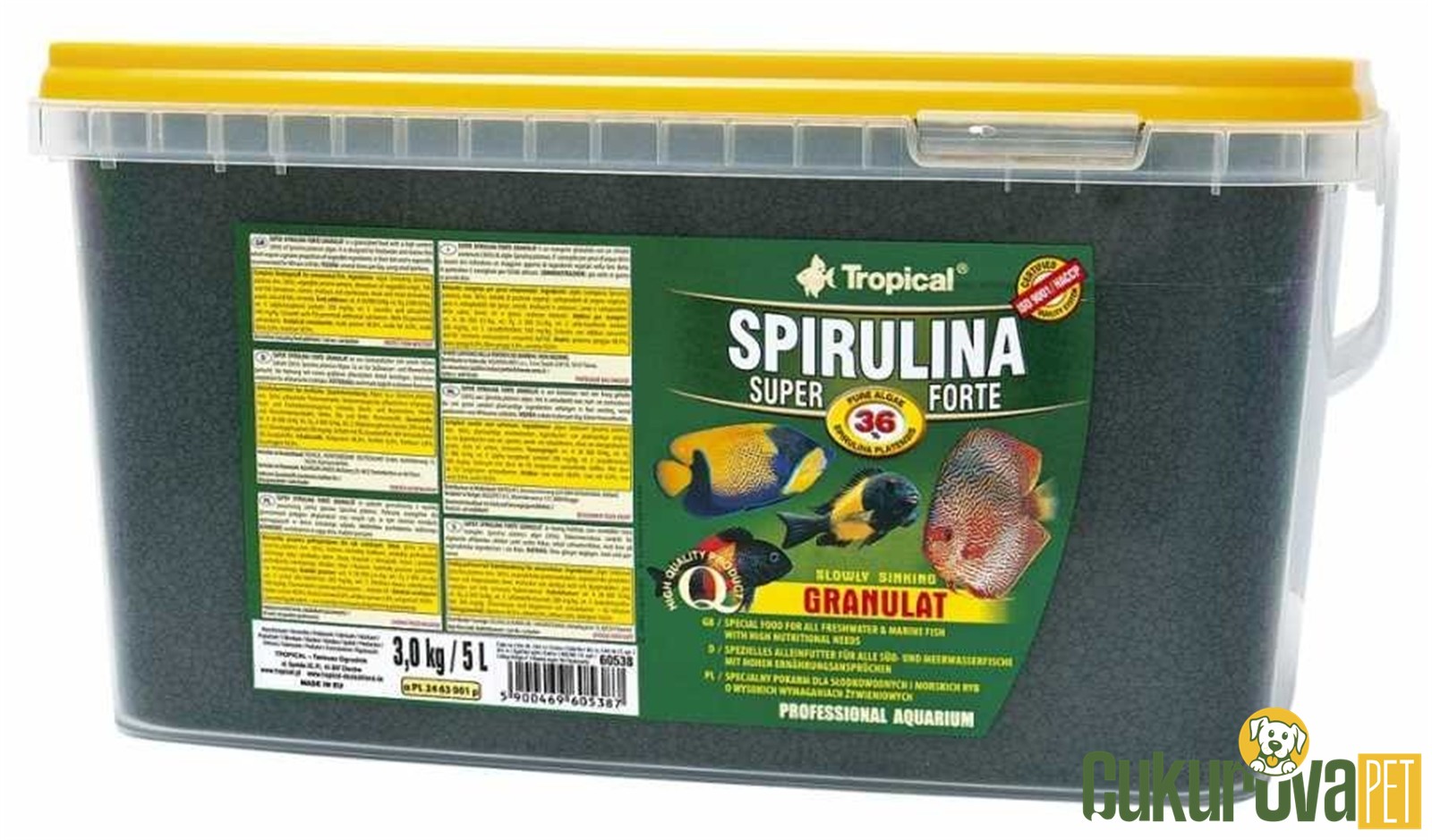 Tropical Spirulina Super Forte Granulat Granül Yem 5 L - 3 Kg