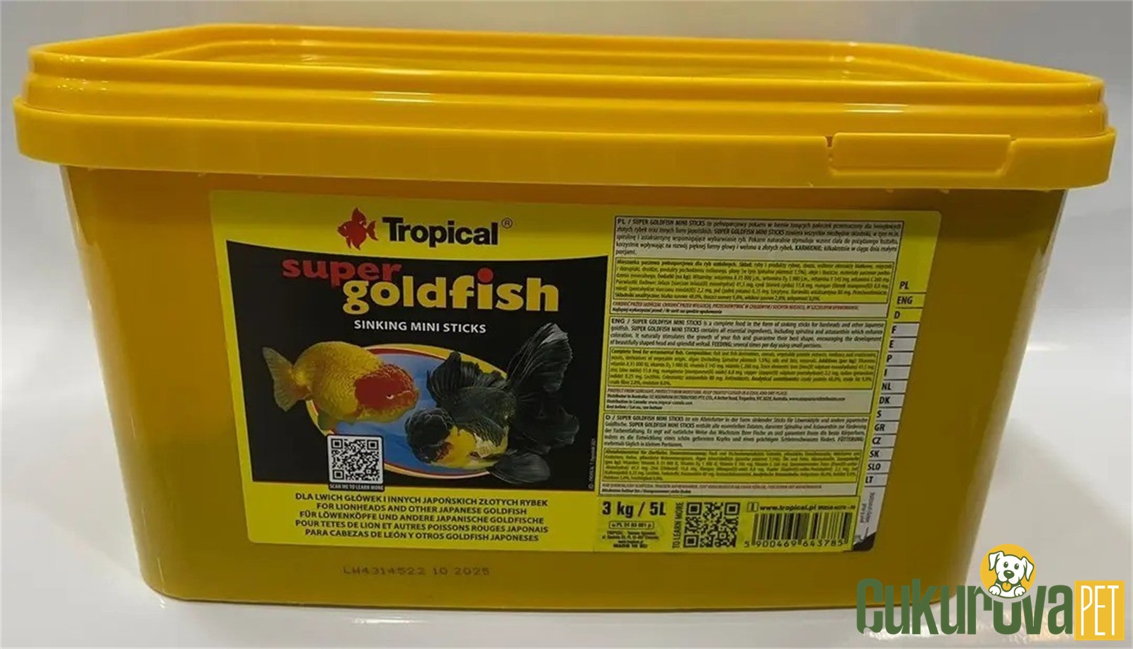 Tropical Super Goldfish Mini Sticks 5 L - 3 Kg