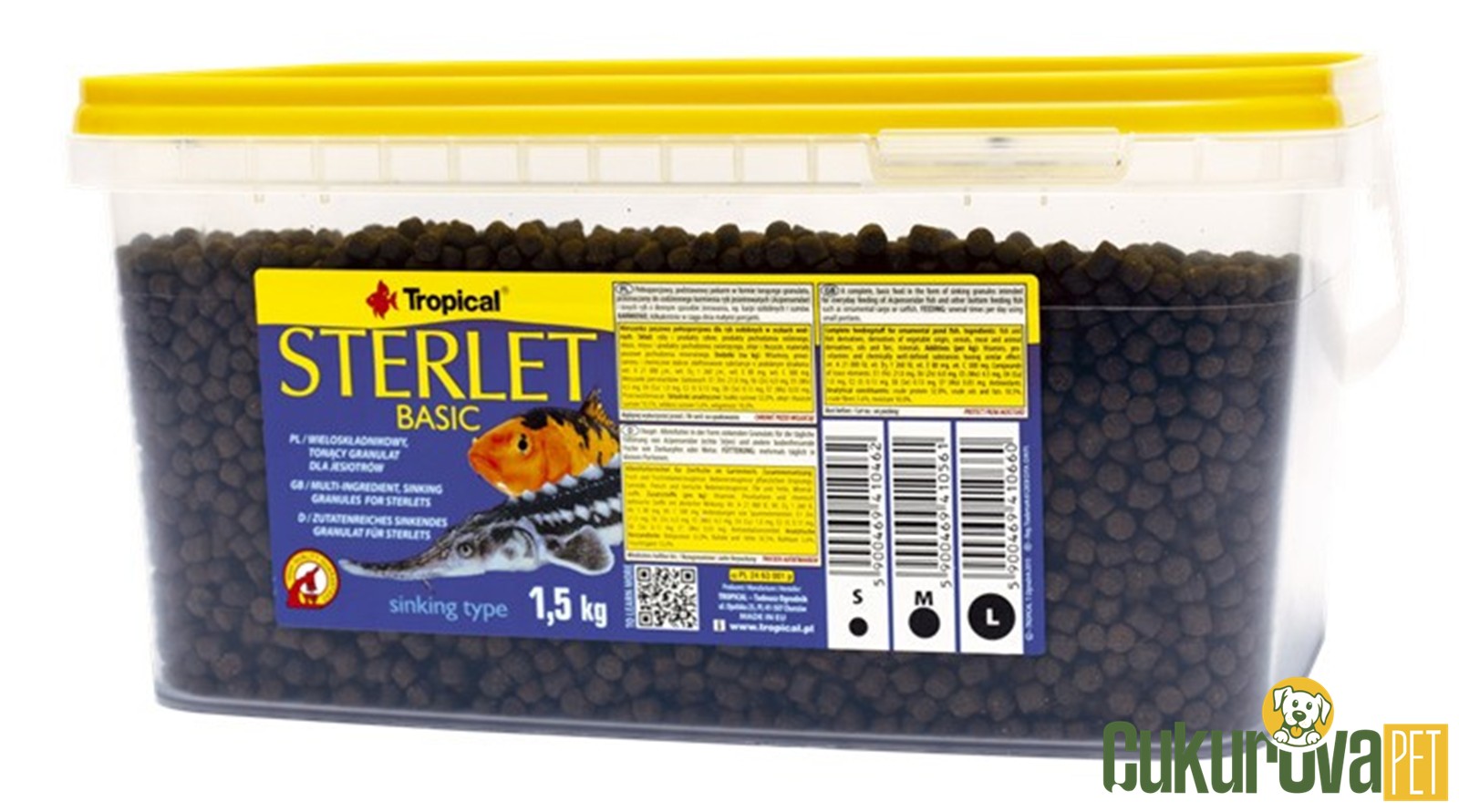 Tropical Sterlet Basic Size M Granül Yem 3 L - 1.5 Kg