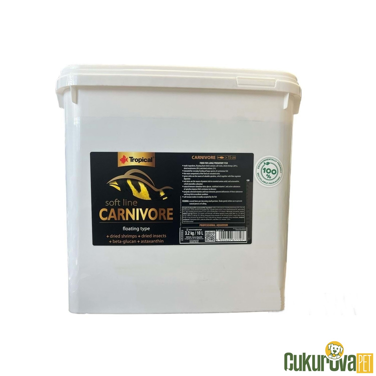 Tropical Soft Line Carnivore Sticks Yem 10 L - 3.2 Kg