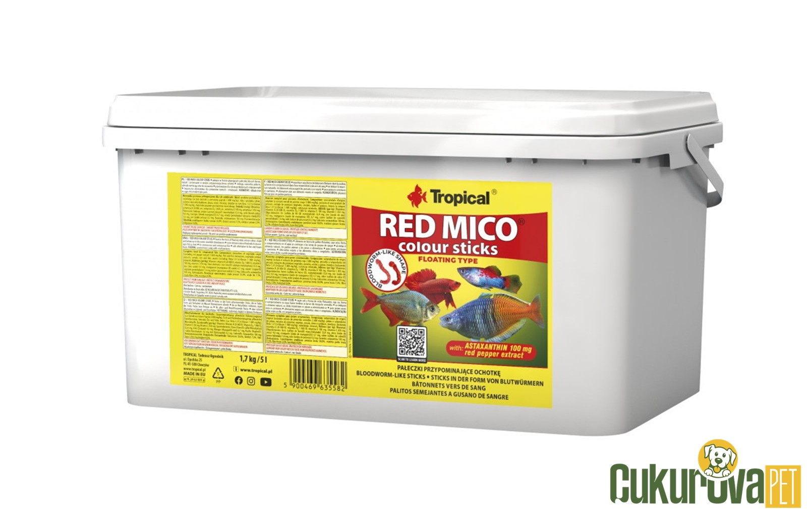 Tropical Red Mico Colour Sticks Stick Yem 5 L - 1.7 Kg