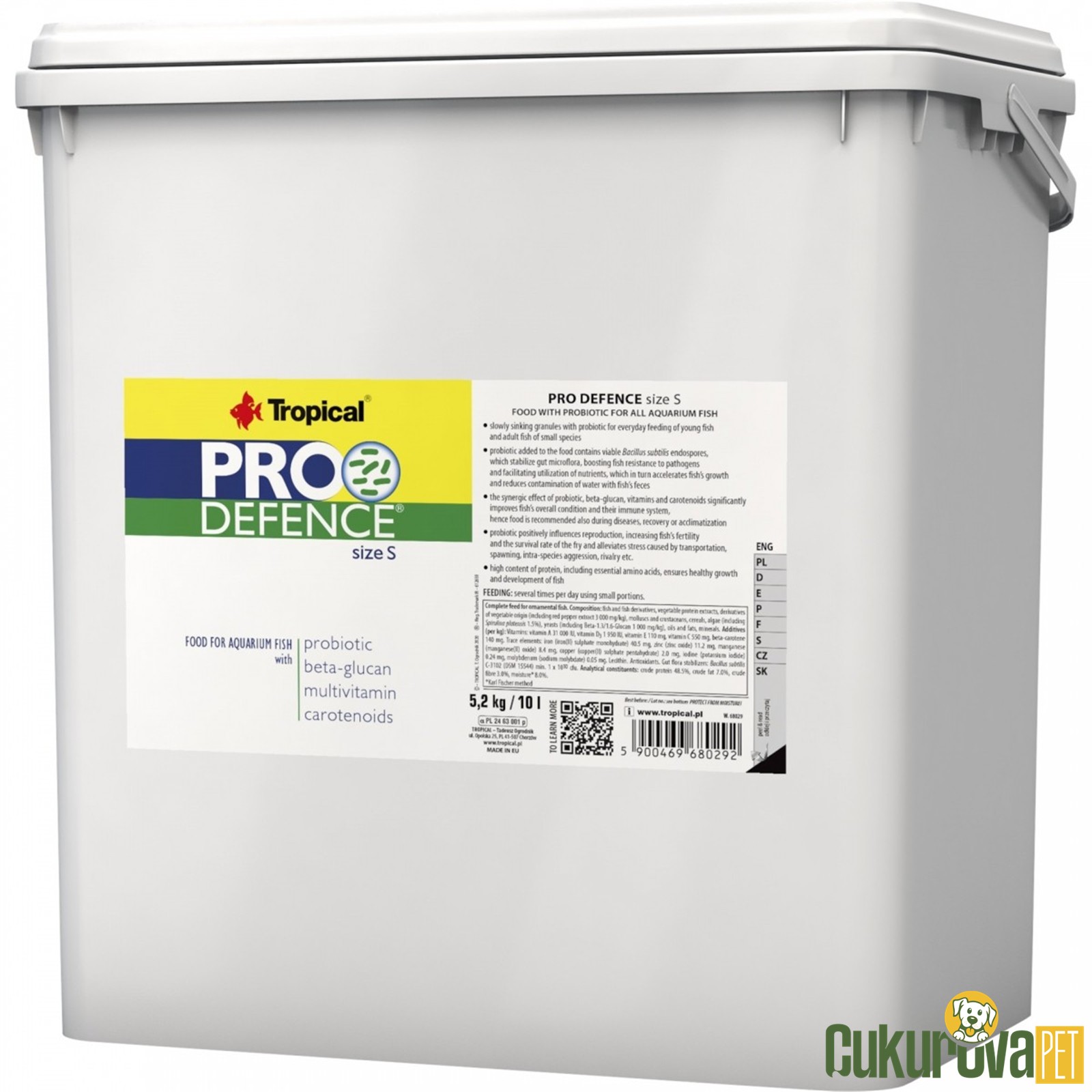 Tropical Pro Defence Size S Granül Yem 10 L - 5.2 Kg