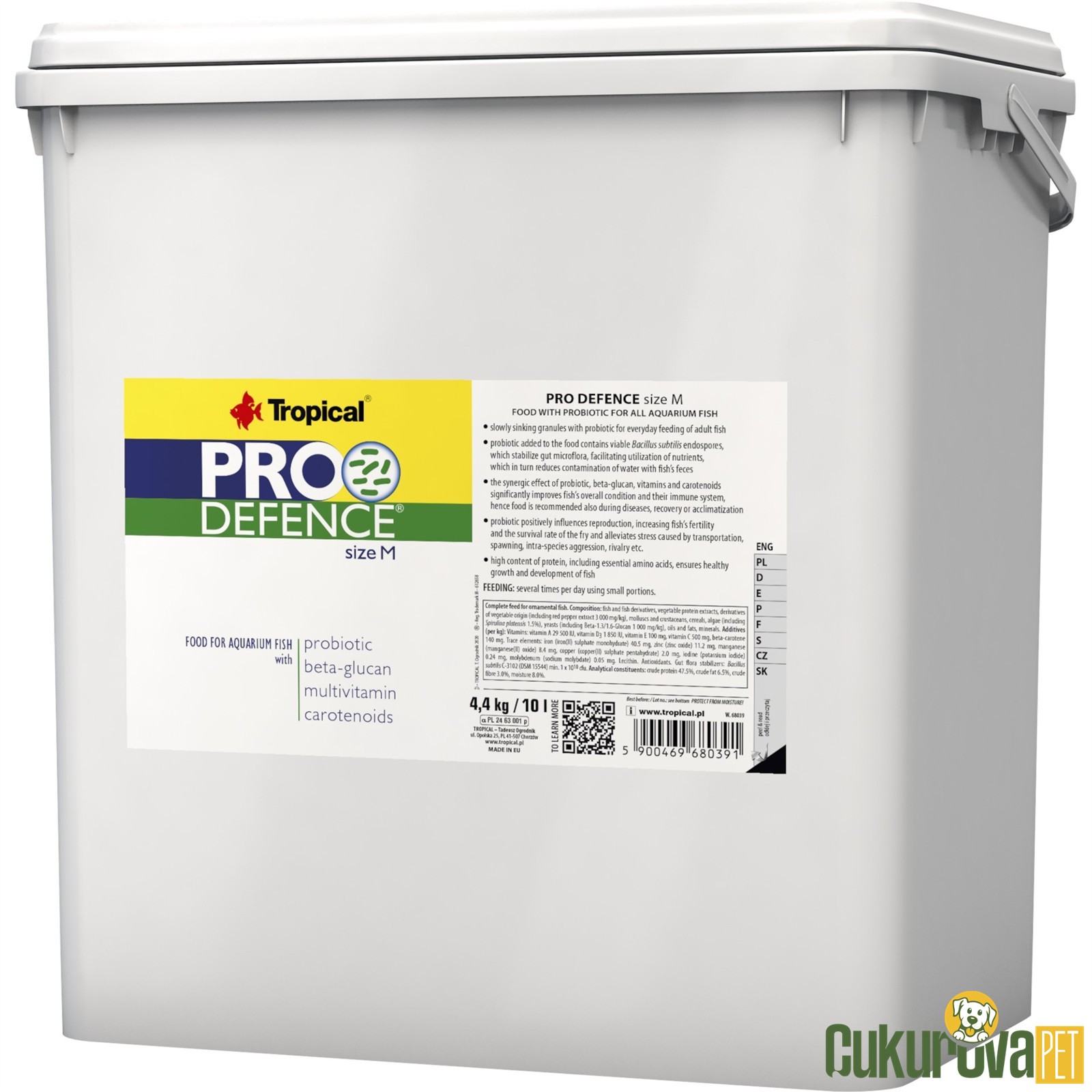 Tropical Pro Defence Size M Granül Yem 10 L - 4.40 Kg