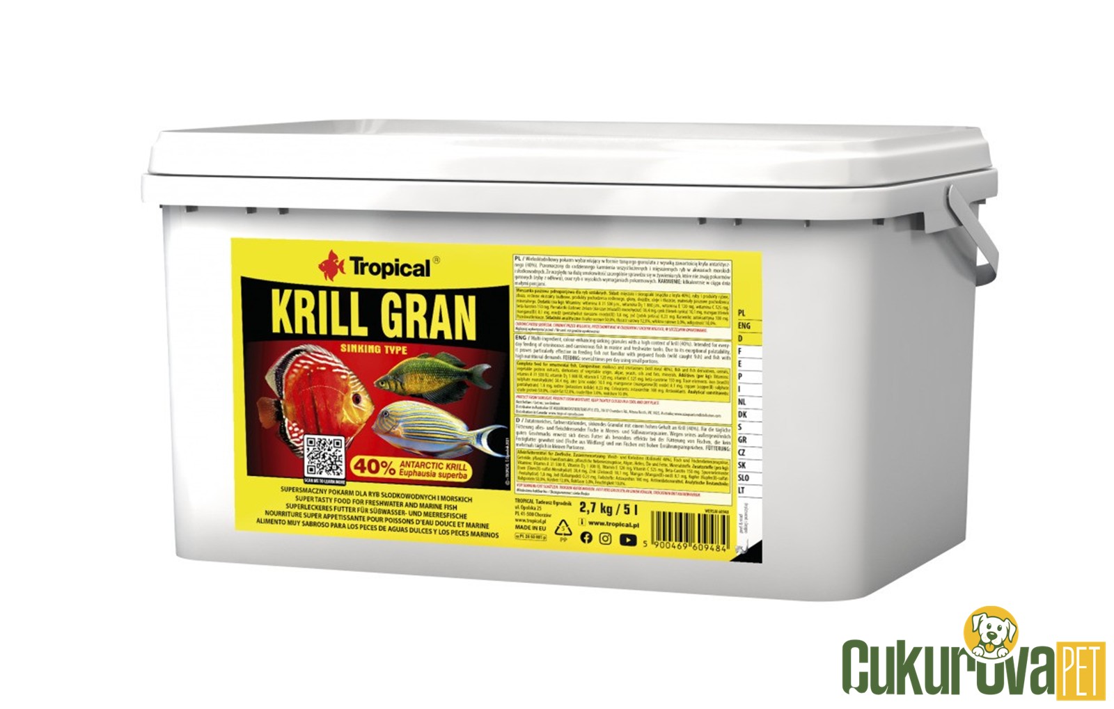 Tropical Krill Gran Granül Yem 5 L - 2.7 Kg