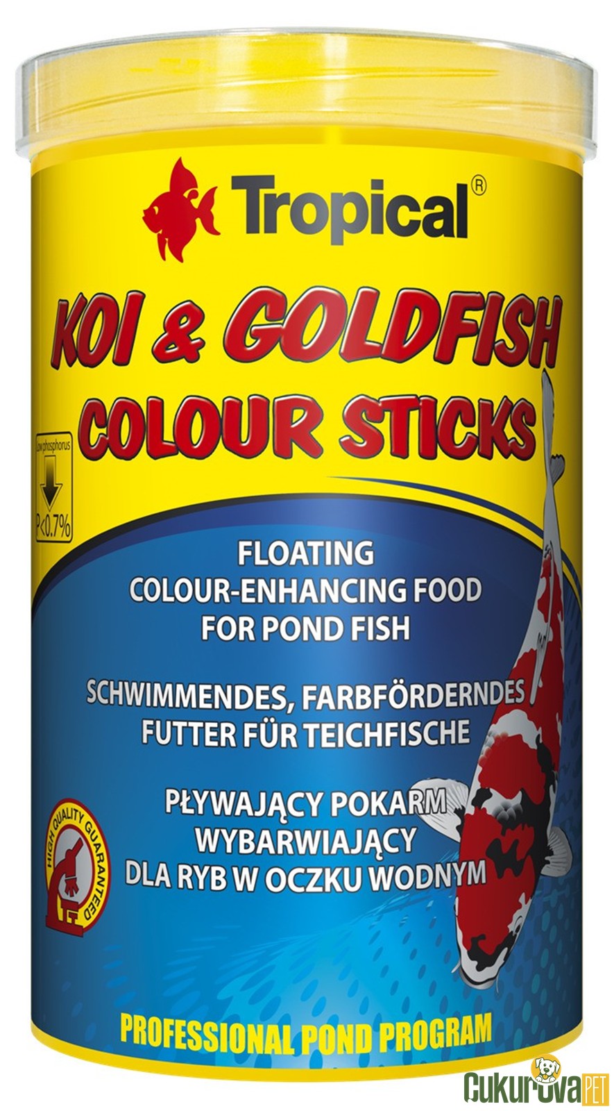 Tropical Koi & Goldfish Colour Sticks Yem 1000 Ml - 80 Gr