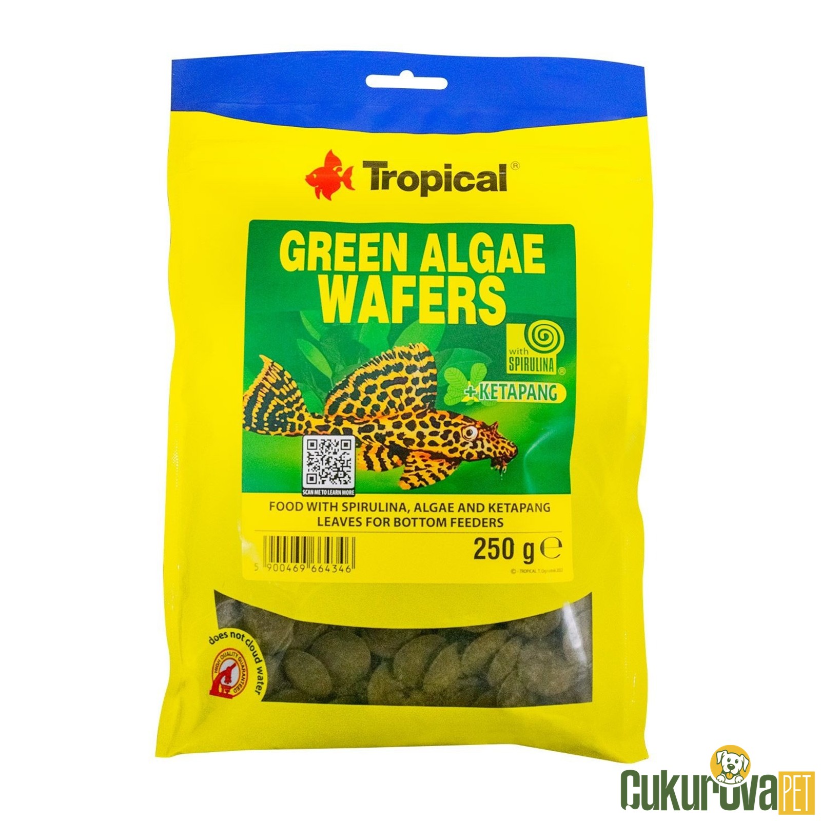 Tropical Green Algae Wafers Tablet Yem 250 Gr