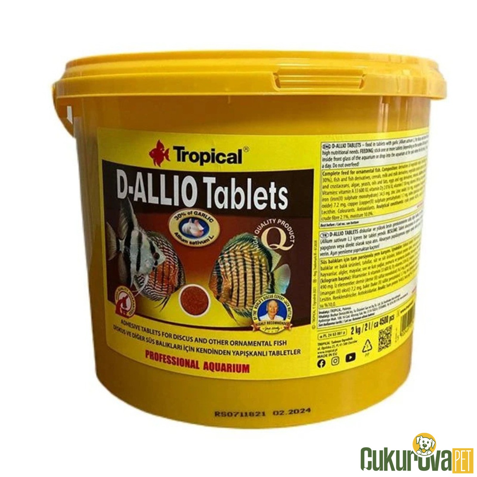 Tropical D-Allio Tablets Tablet Yem 2 Kg - 4500 Adet
