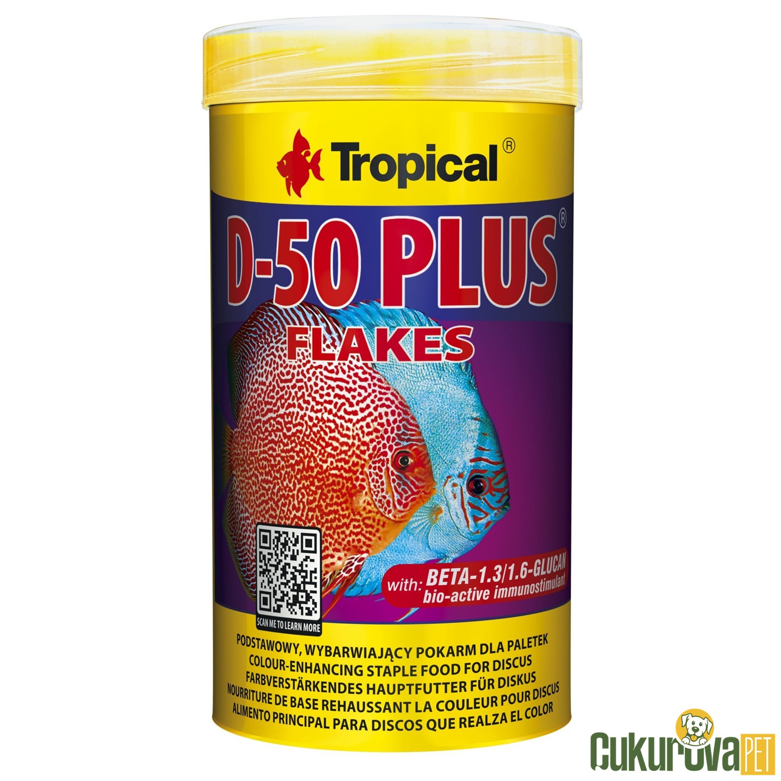 Tropical D-50 Plus Flakes Pul Yem 250 Ml - 50 Gr